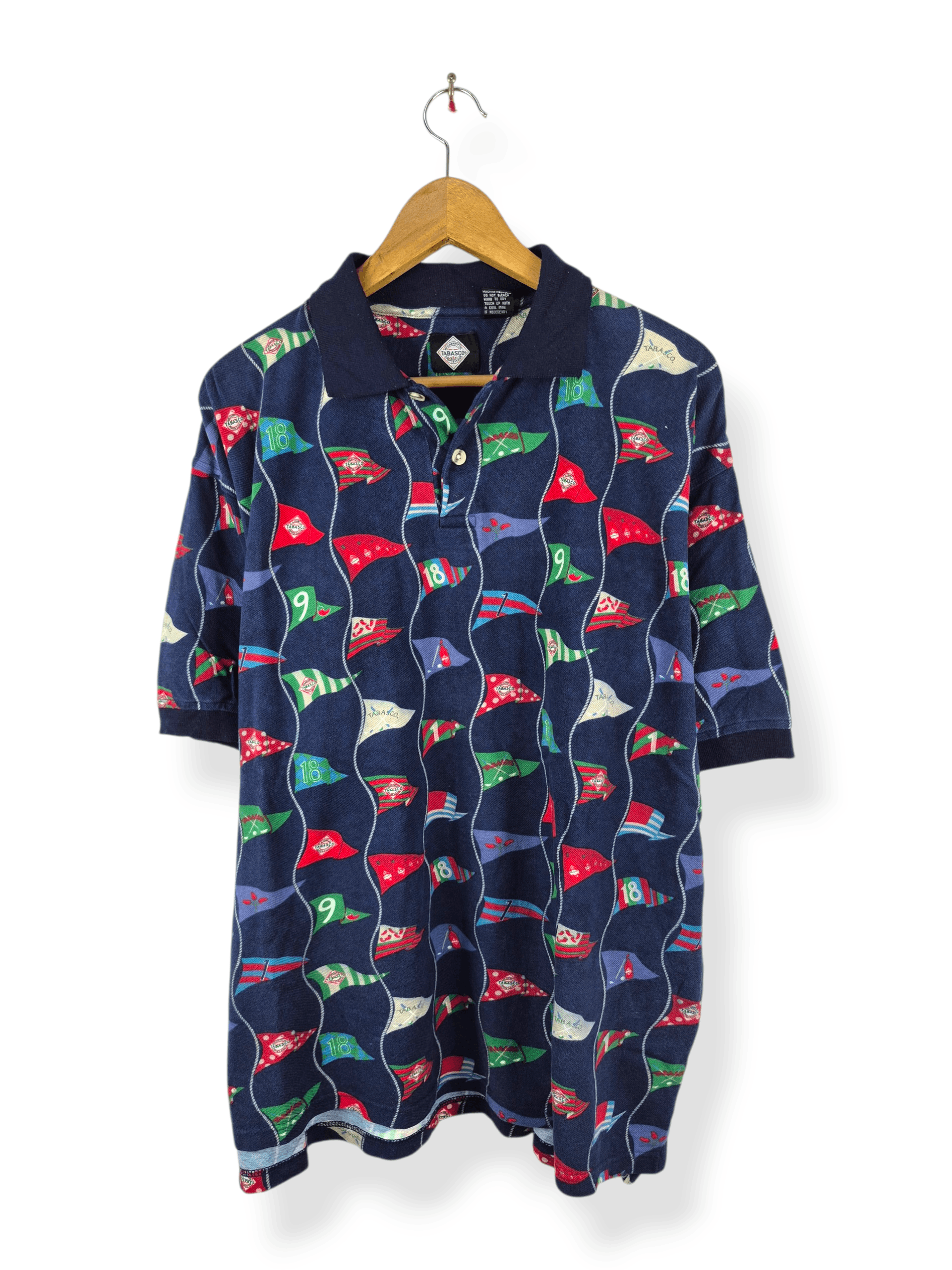 Tabasco 🔥 Tabasco Fullprint Flag Motives Polo Casual Vintage Tee Size US L / EU 52-54 / 3 - 1 Thumbnail