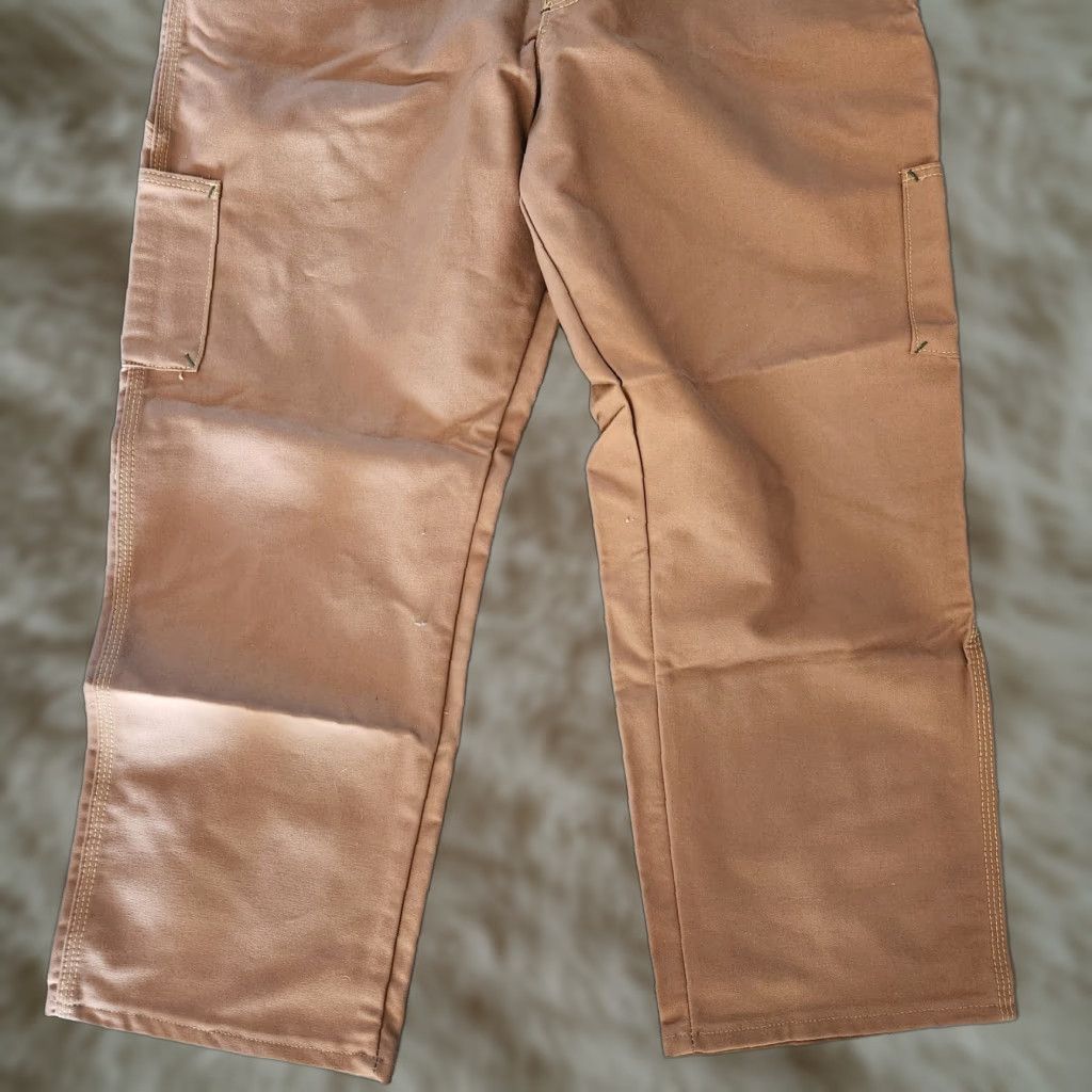 Vintage Bulwark FR Carpenter Pants 40x30 Canvas Duck Brown Durable Utility Pockets Work Mens Jeans Regular 40 Inseam 30 Straight" Size US 40 / EU 56 - 1 Thumbnail
