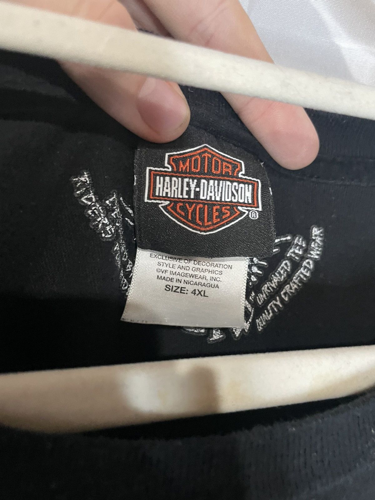 Harley Davidson Vintage 00 Flame Skull Harley Davidson Extra Baggy L/S Tee Size US XXL / EU 58 / 5 - 4 Thumbnail