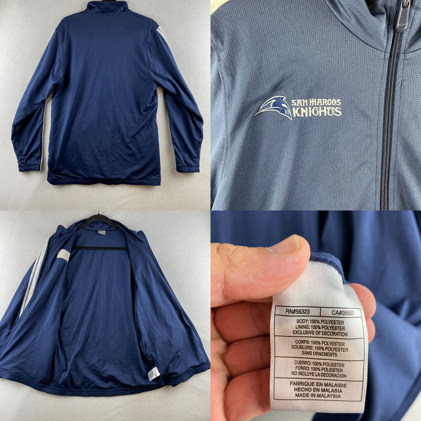 Nike Nike Track Jacket Mens M Blue Full Zip Long Sleeve San Marcos Knights Size US M / EU 48-50 / 2 - 8 Thumbnail