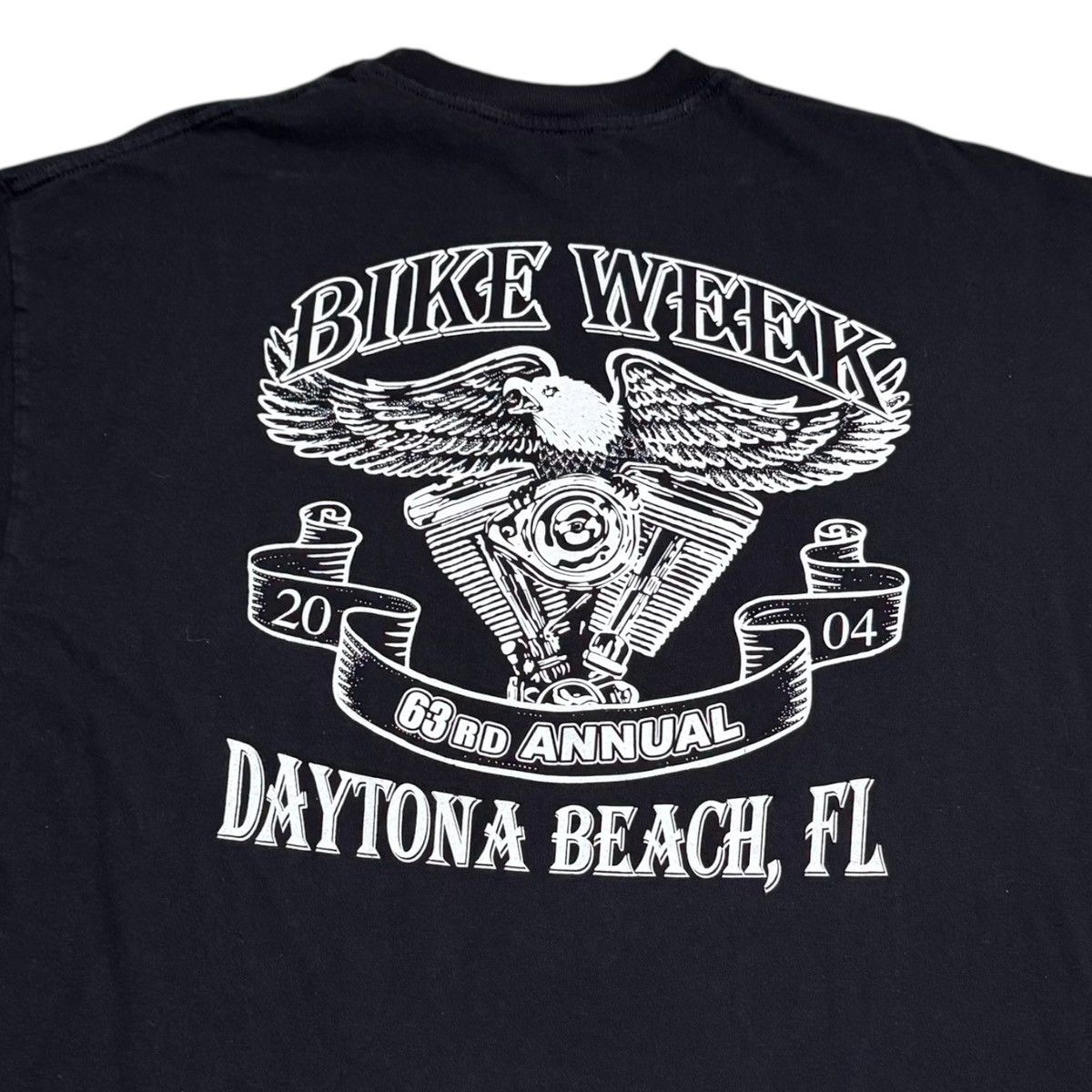 Vintage Vintage 2004 Daytona Beach Bike Week Black Shirt Adult XL Size US XL / EU 56 / 4 - 4 Thumbnail