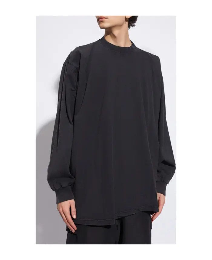 Balenciaga o1bcso1str0426 Stretched Out T-Shirt in Faded Black Size US XL / EU 56 / 4 - 2 Thumbnail
