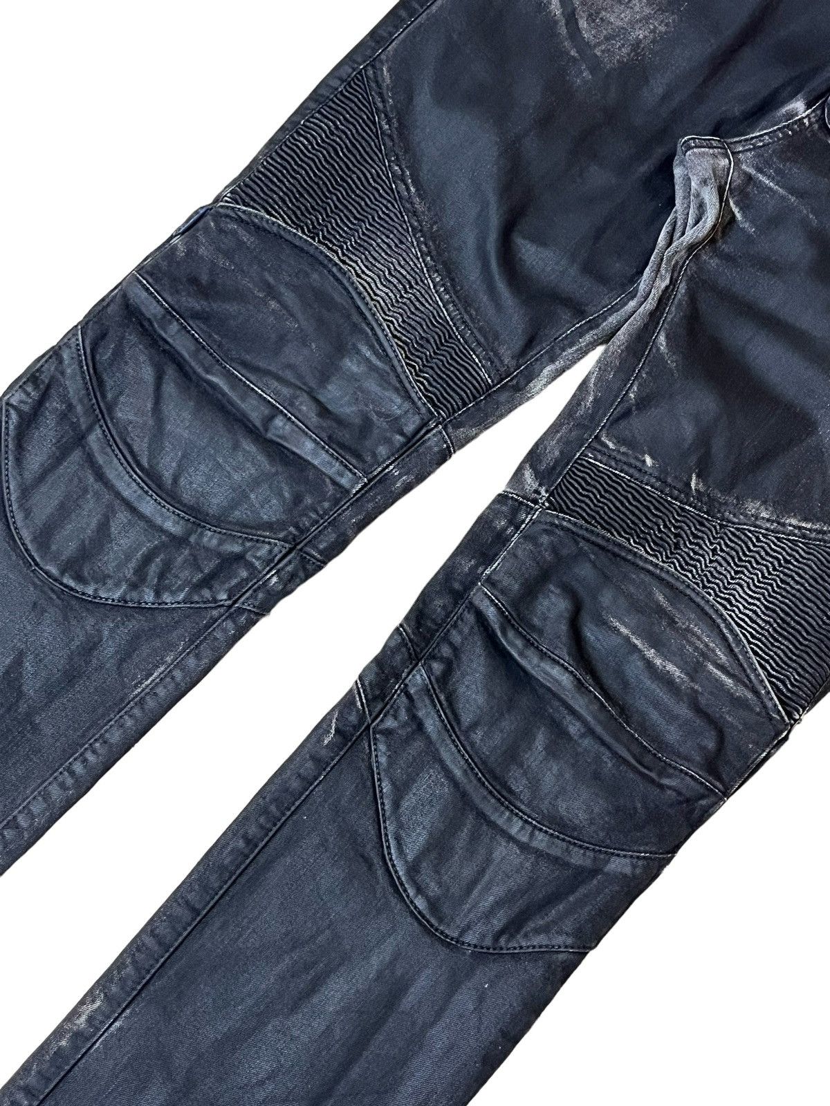 Japanese Brand FADED🔥JAPANESE UGLY BROS RIDING PANTS INSPIRED BALMAIN JEANS Size US 34 / EU 50 - 4 Thumbnail