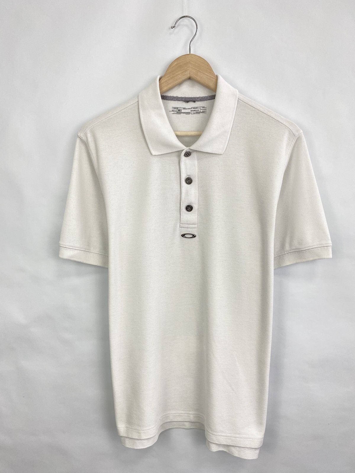 Oakley 🇺🇸 Vintage 90s Oakley Metal Logo Polo T-Shirt Rare Retro Y2K Size US M / EU 48-50 / 2 - 3 Thumbnail