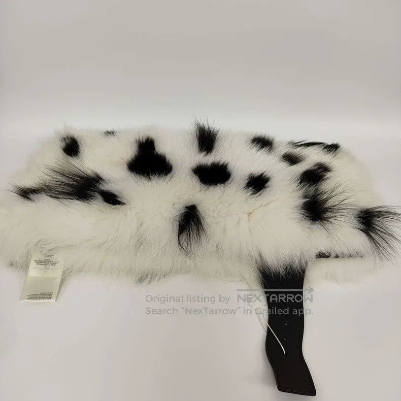 Fendi Fur Shawl Black and White