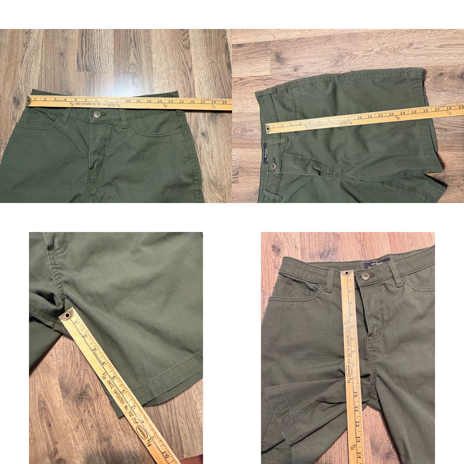 Vintage Noble Outfitters Shorts Women's Size 6 Green Mid Rise Pockets Casual Size 28" / US 6 / IT 42 - 8 Thumbnail