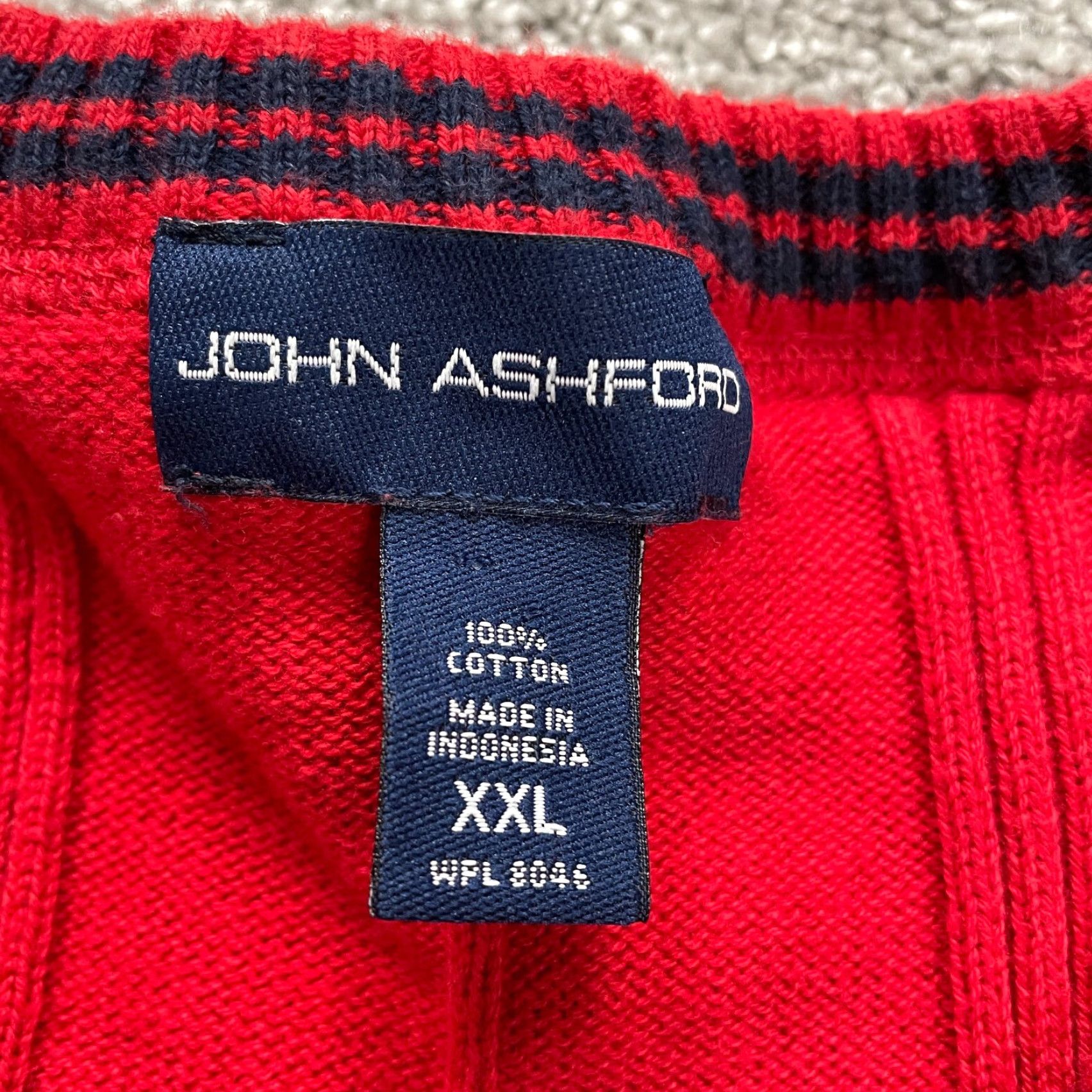 Vintage VINTAGE is not used here; use given: John Ashford Pullover Sweater Mens 2XL Red Knit Crew Neck Cotton Solid Long Sleeve Regular Fit Casual Business Size US XXL / EU 58 / 5 - 4 Thumbnail