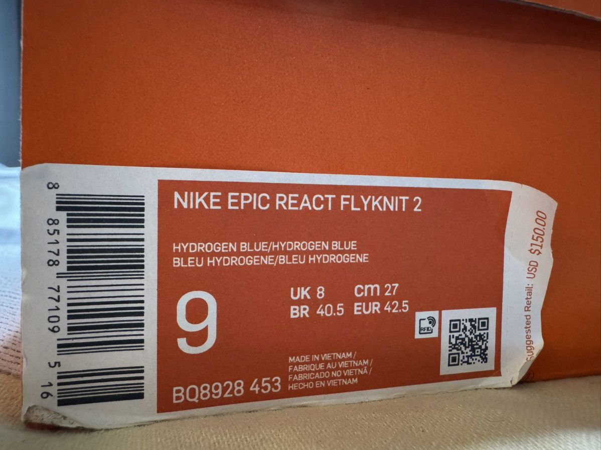 Nike Nike Epic React Flyknit 2 “8-Bit” Size US 9 / EU 42 - 7 Thumbnail