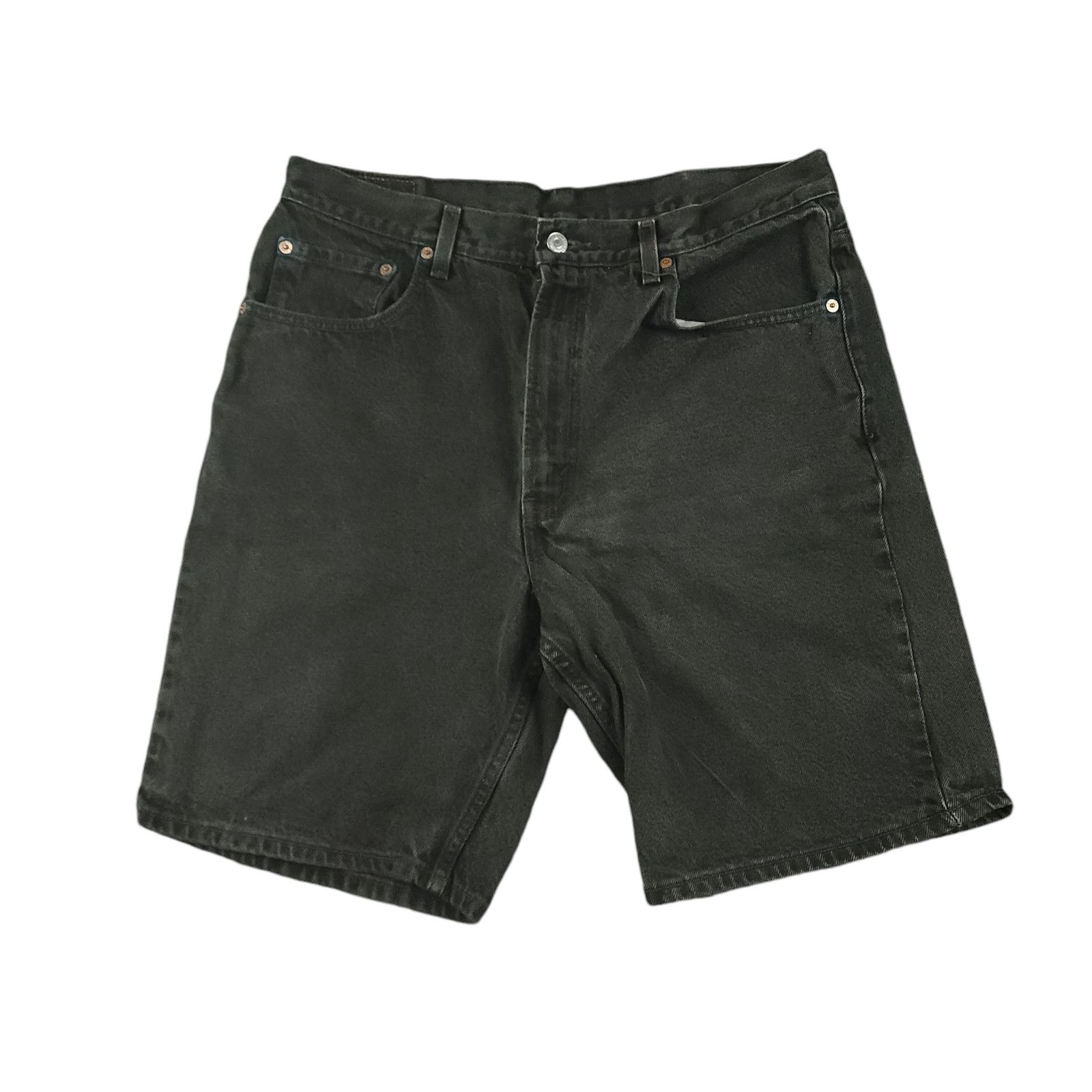Levi's × Vintage Levis 505 Vtg Y2K Regular Fit Bermuda Faded Black 20" 36 Size US 36 / EU 52 - 1 Thumbnail