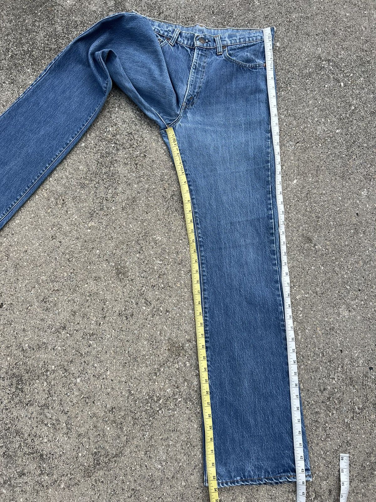Levi's VTG 70s Levi’s 517 42 Talon Faded Blue Denim Bootcut Jeans Size US 31 - 4 Thumbnail