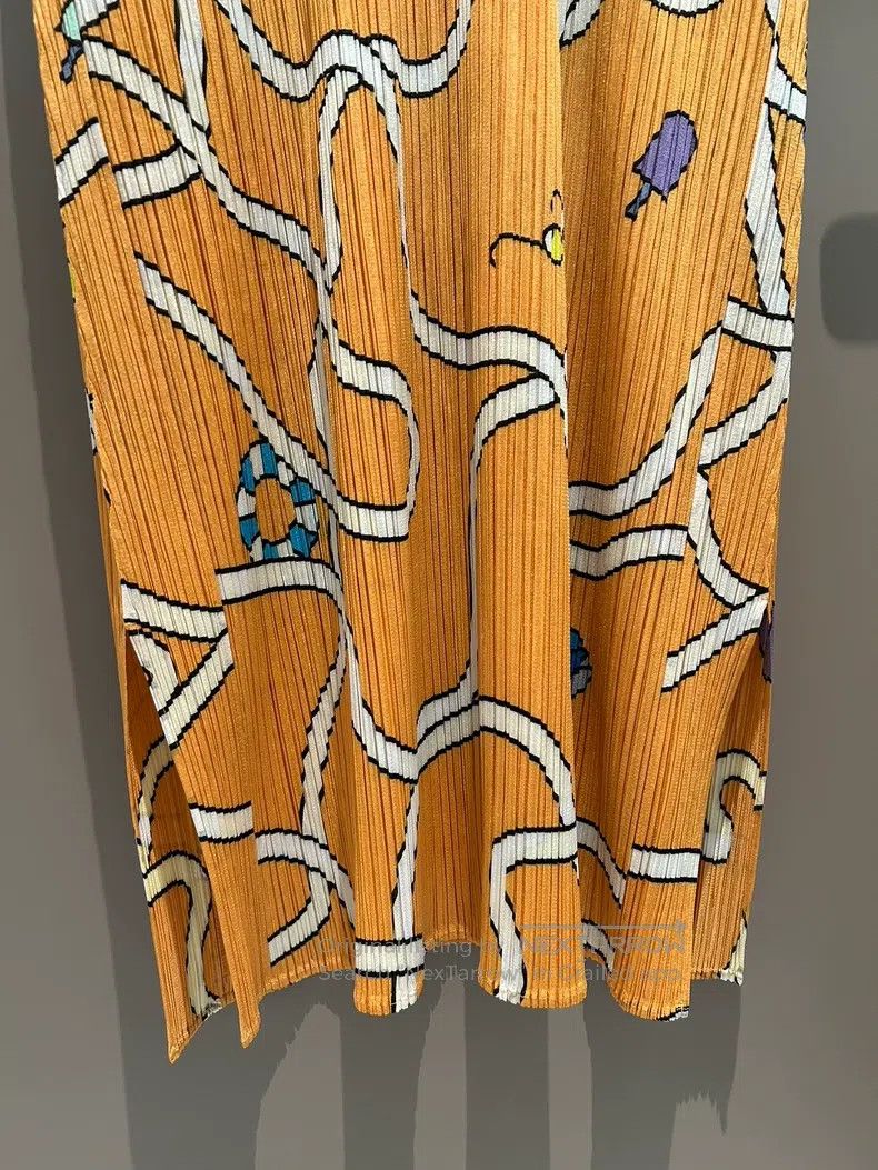 Issey Miyake Issey Miyake Yellow Wave Dress Size XL / US 12-14 / IT 48-50 - 3 Thumbnail