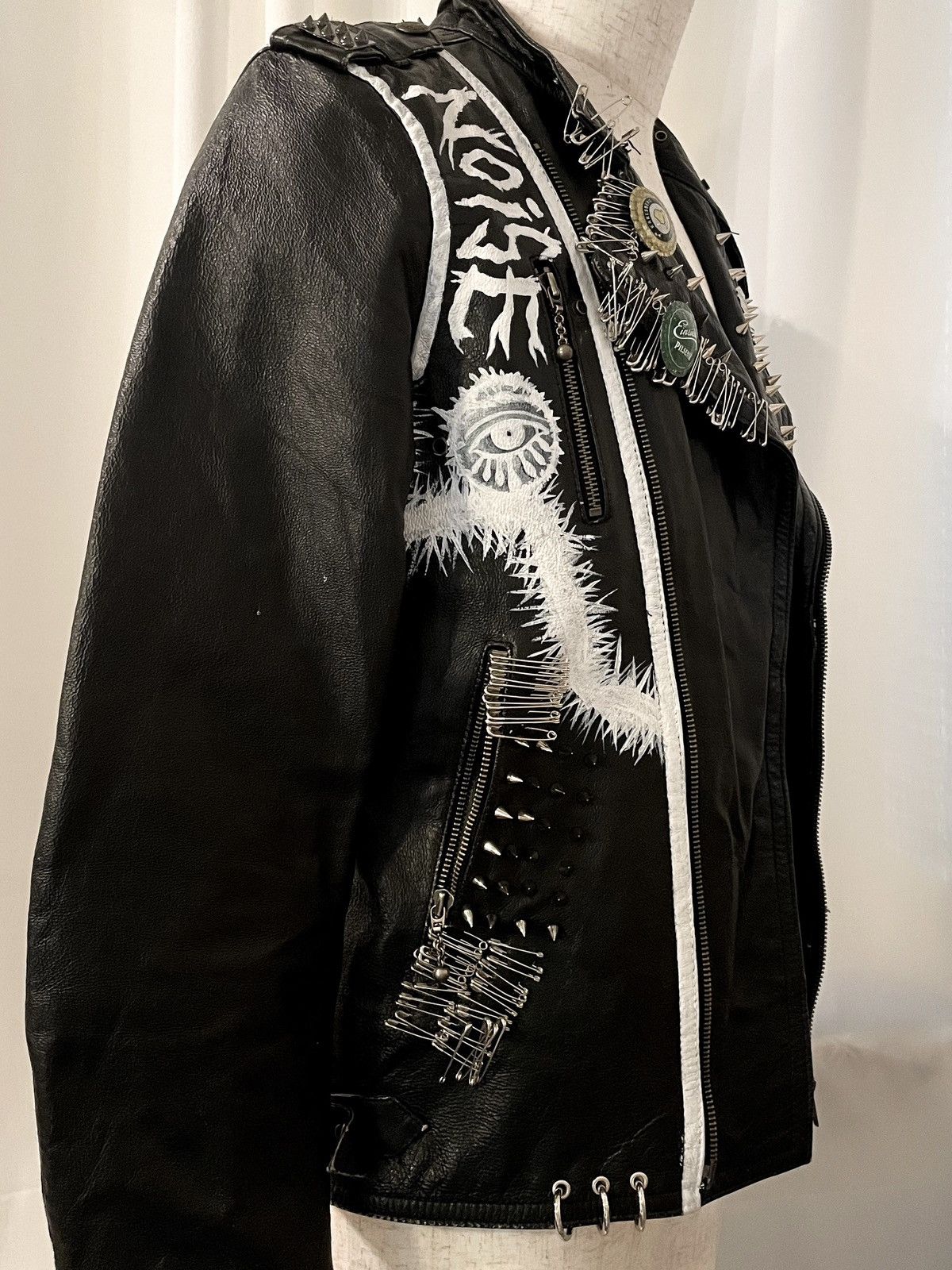 Other 1 of 1 Hand Painted Custom Studded Leather Jacket/Punk Size US S / EU 44-46 / 1 - 3 Thumbnail