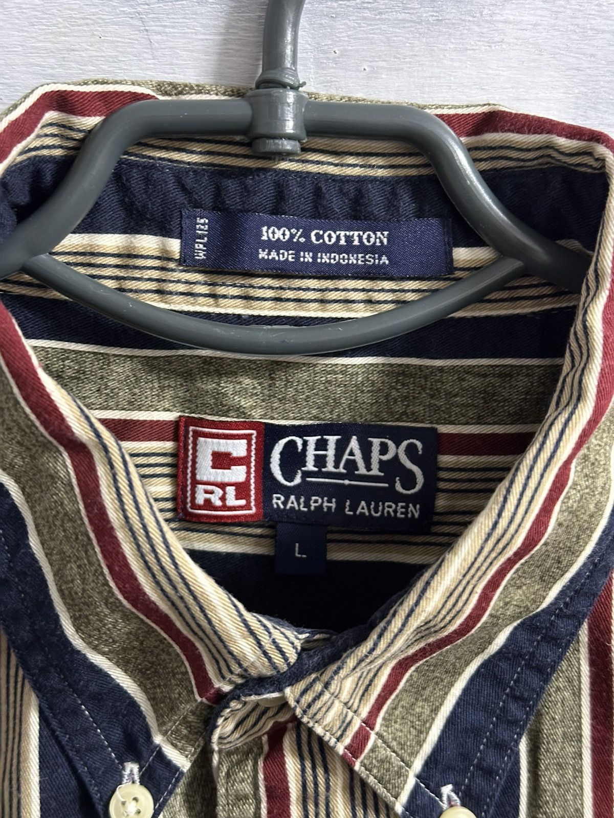 Chaps Ralph Lauren Rare Vintage Polo Chaps Ralph Lauren Checkerd Buttons Shirts Size US L / EU 52-54 / 3 - 8 Thumbnail