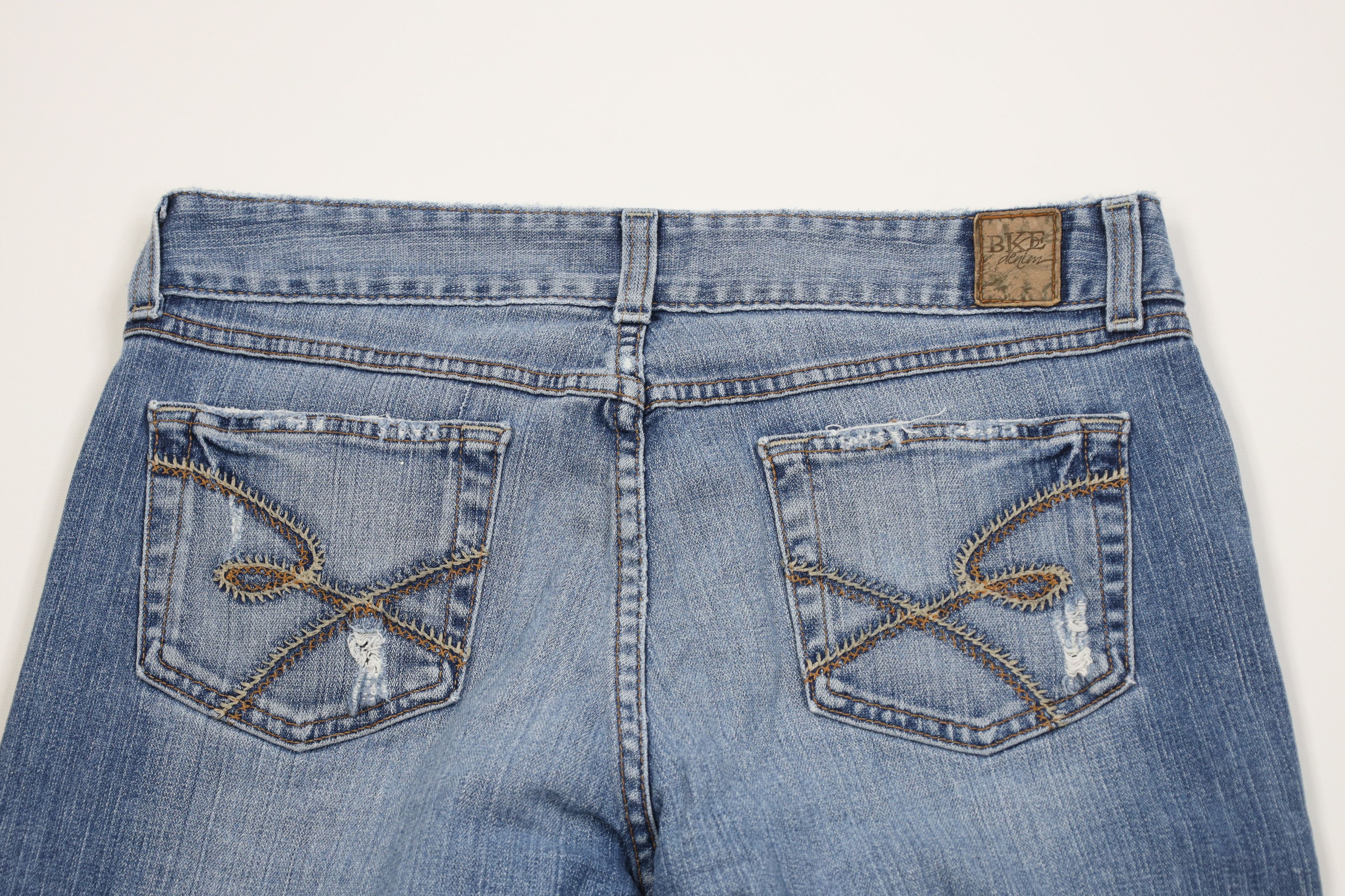 Vintage Vintage Buckle BKE Distressed Babydoll Flared Wide Leg Jeans Size 31" - 12 Thumbnail
