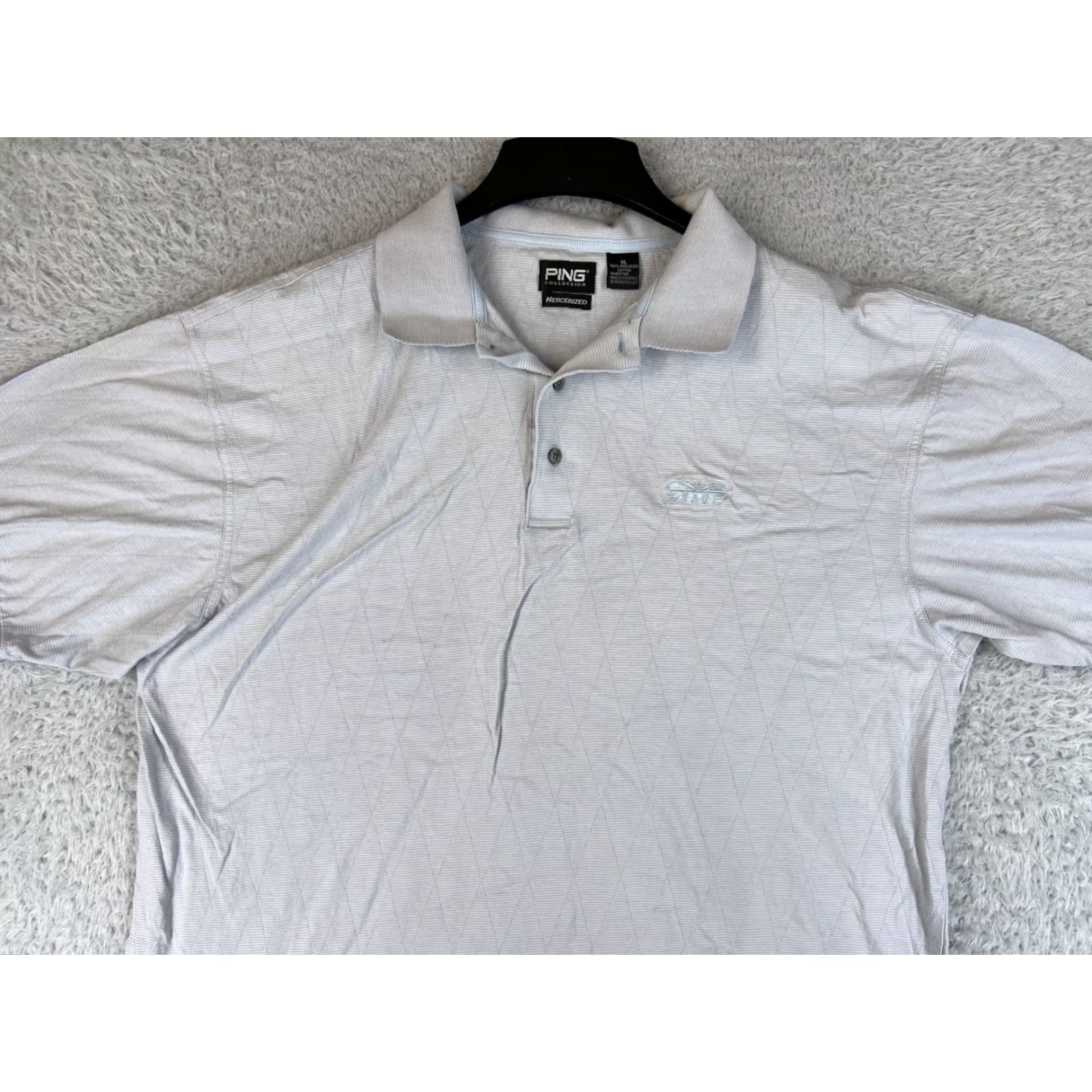 Vintage VINTAGE Ping Golf Polo Shirt Mens XL Gray 100% Cotton Knit Short Sleeve Logo Embroidered 1990s Mens Sports Golf Shirt Size US XL / EU 56 / 4 - 6 Thumbnail