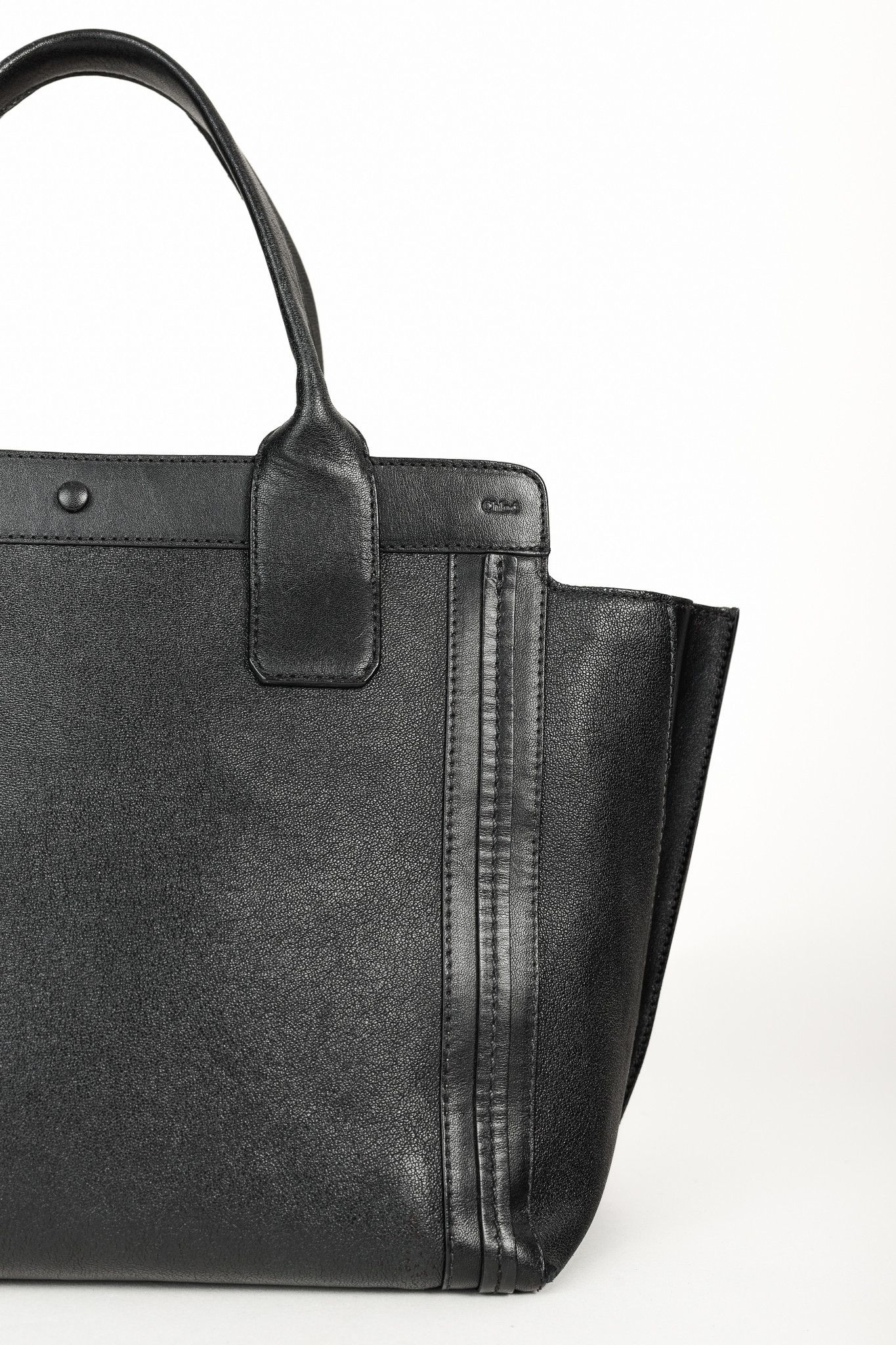 Chloe Chloe East-West Black Leather Tote Size ONE SIZE - 6 Thumbnail