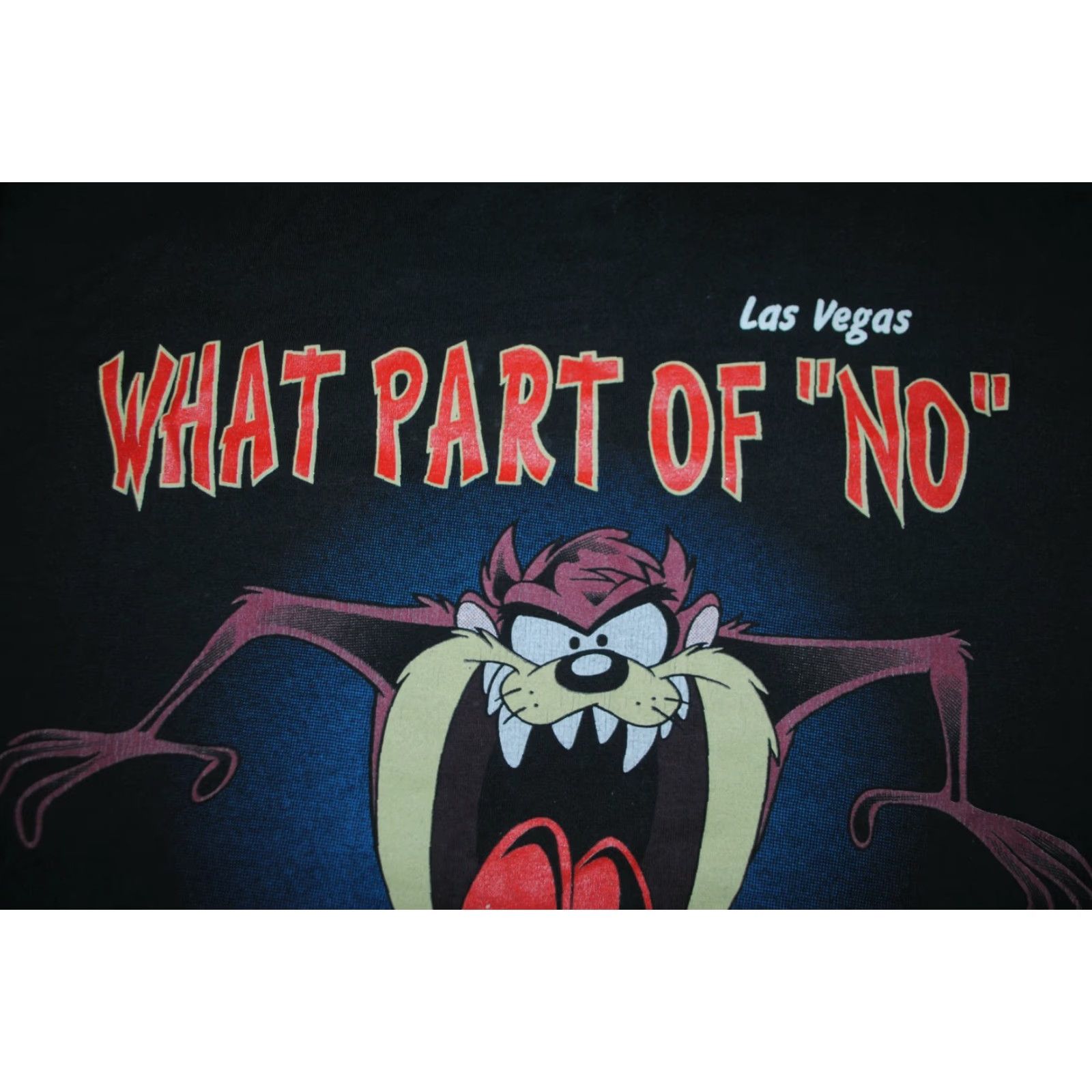 Vintage VINTAGE TAZ T SHIRT WHAT PART OF NO DONT YOU UNDERSTAND WARNER BROS 90S 1998 M Shirt Mens MEDIUM Black 90s Warner Bros Taz Targeted Mens Shirt Size US M / EU 48-50 / 2 - 2 Thumbnail