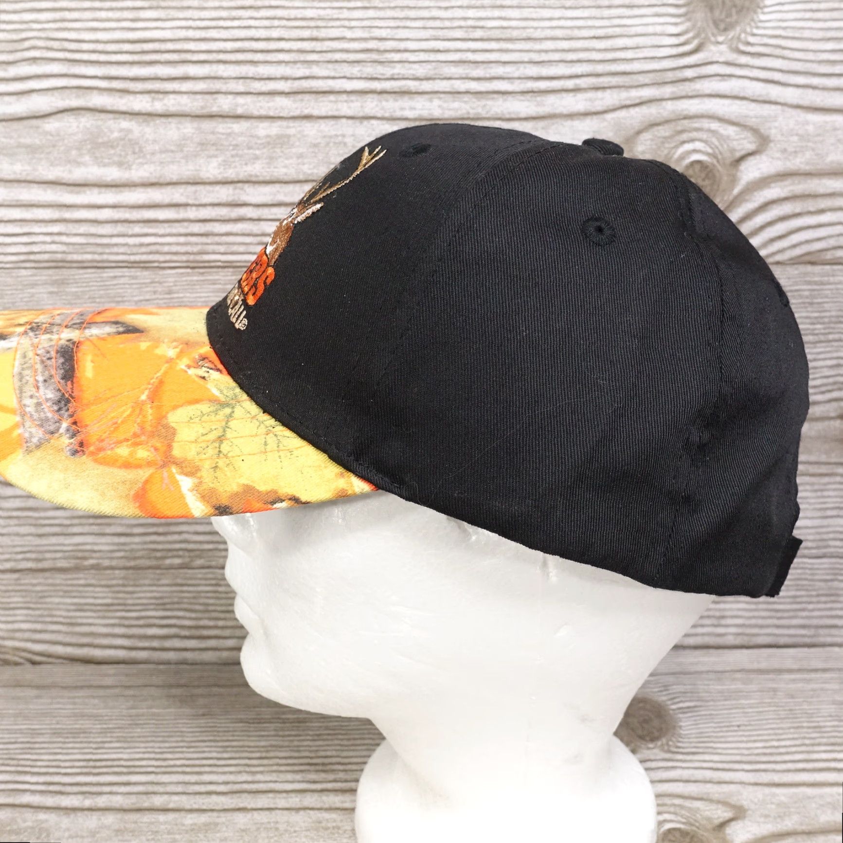 Vintage VINTAGE BUCK HUNTERS BASEBALL HAT CAP Black Camo Adjustable Adult One Size Camouflage Men Womens Boys Girls Size ONE SIZE - 3 Thumbnail