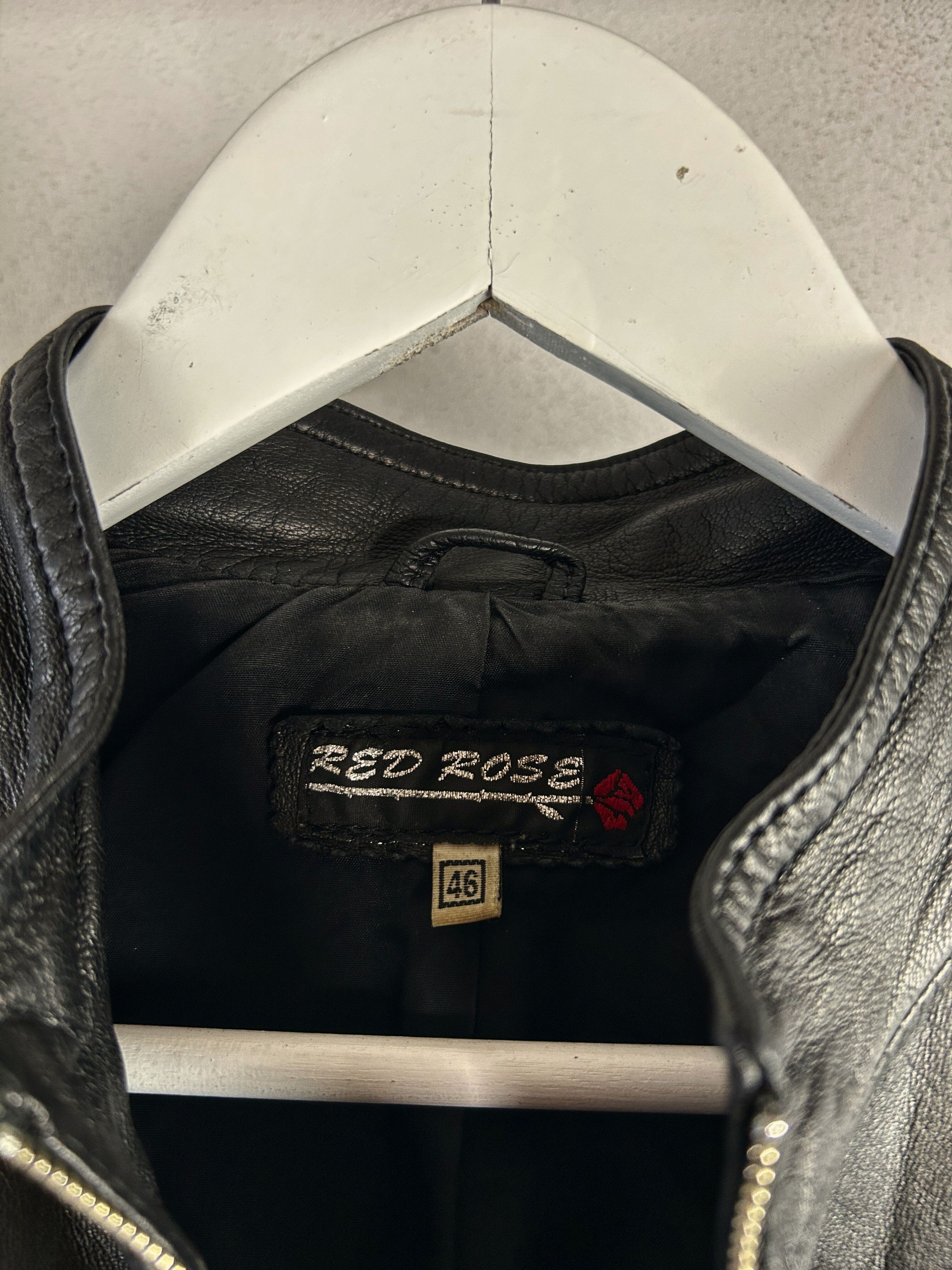 Vintage Black Leather Jacket Minimal Moto Biker Slim Y2K Archive Size S / US 4 / IT 40 - 6 Thumbnail