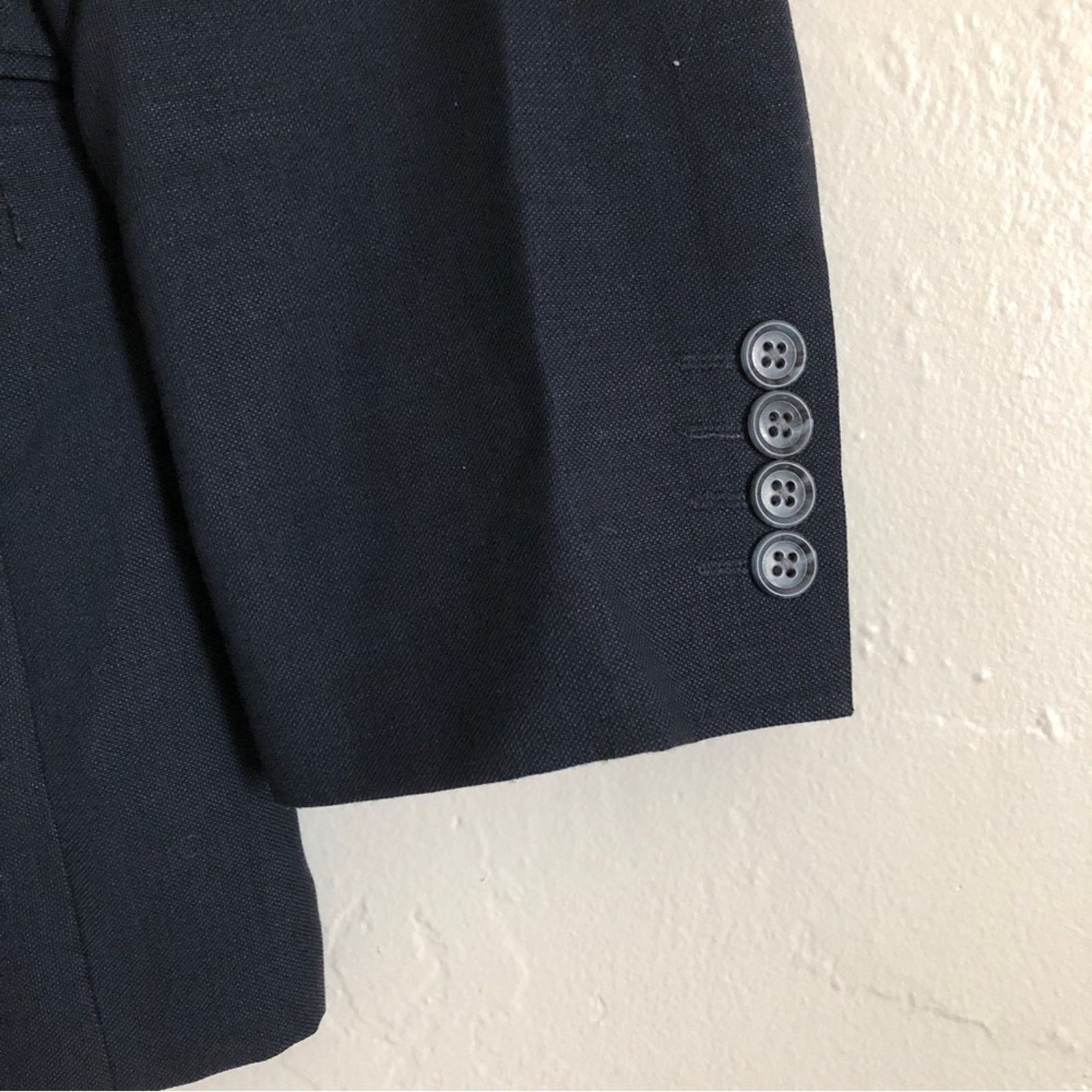 Alfani Alfani Classic Fit Dark Navy Blue Two Button Suit Jacket Size 44R - 11 Thumbnail