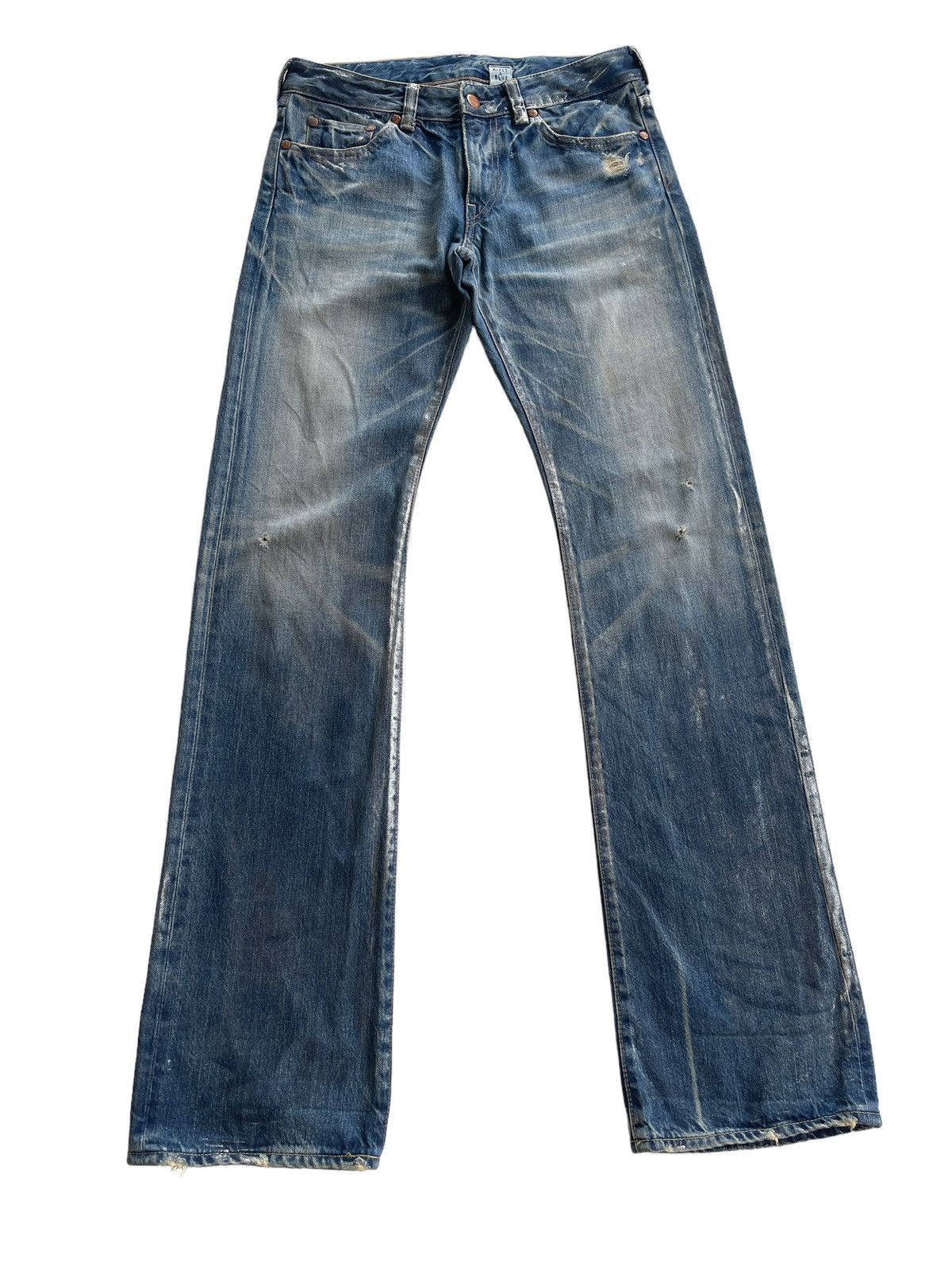Japanese Brand Rivet & Blue Japanese Distressed Paint Splatter Jeans Size US 29 - 5 Thumbnail