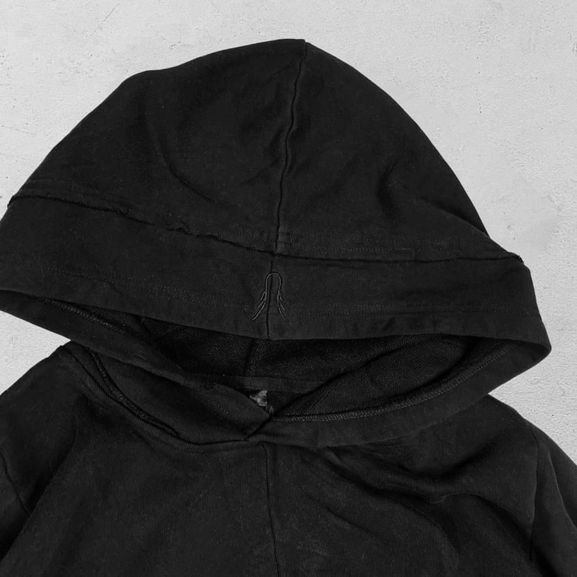 Handmade Rustial Black Wide Arm Wizard Hoodie Size US S / EU 44-46 / 1 - 3 Thumbnail