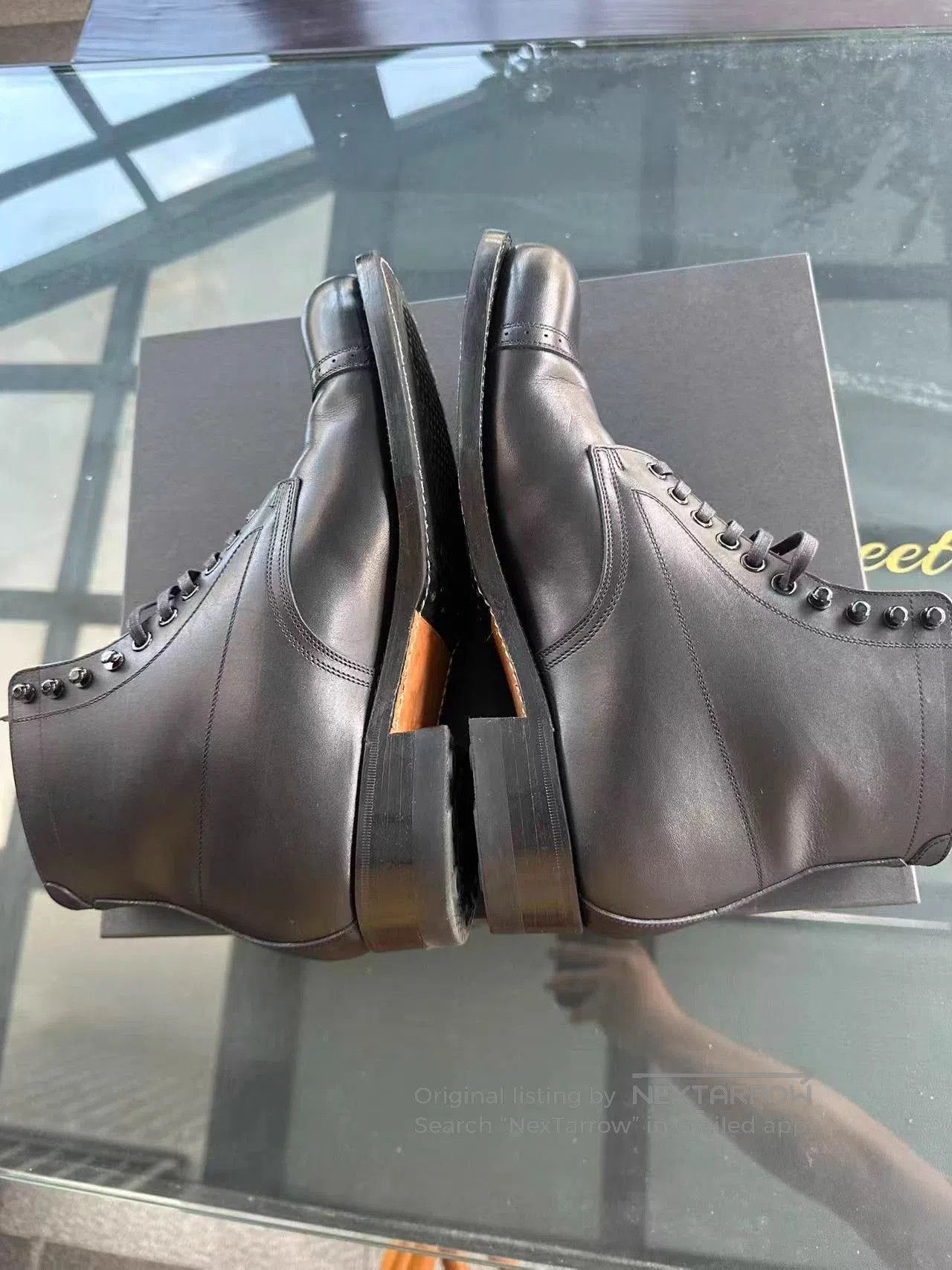 BLACK SIGN Brown Leather Ankle Boots - Size 7.5. Size US 7.5 / EU 40-41 - 3 Thumbnail