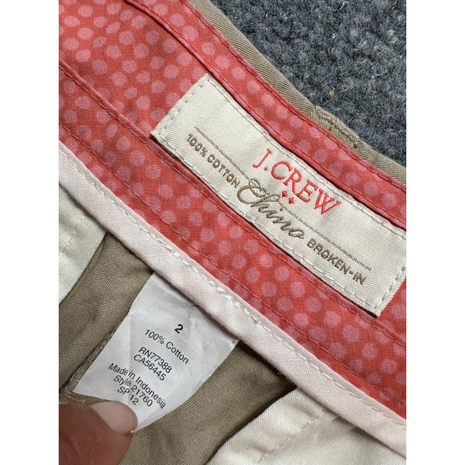 J.Crew VINTAGE? No J.CREW Shorts Womens Size 2 Chino Beige Cotton 100% Style 21760 Street? Size 24" / US 00 / IT 34 - 5 Thumbnail
