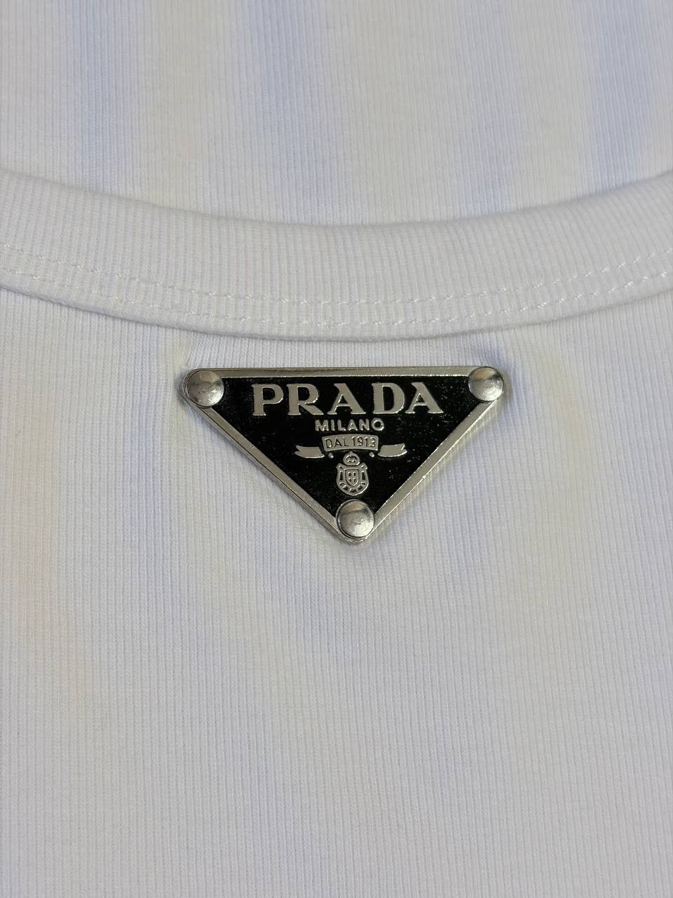 Prada Prada Milano Triangle Logo Cotton Tank Top Size S / US 4 / IT 40 - 5 Thumbnail
