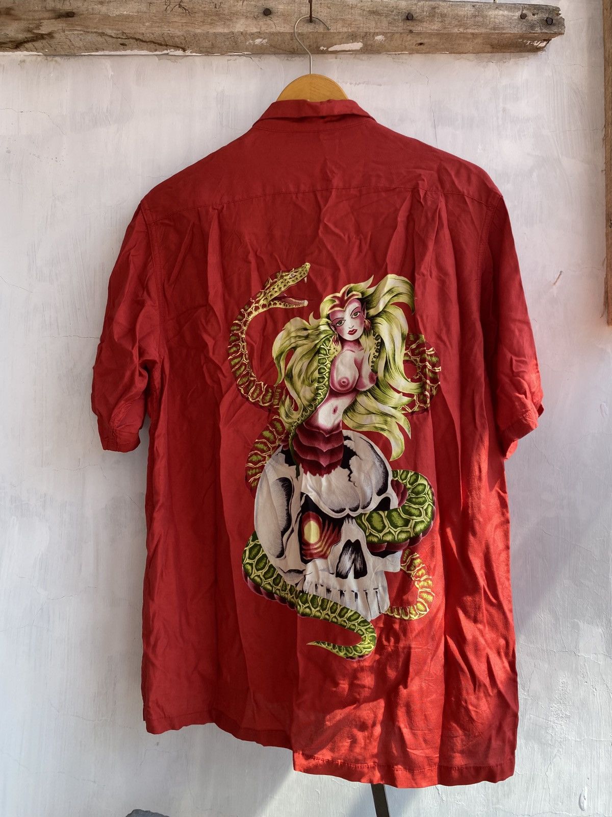 Hysteric Glamour hawaiian shirt flame skull Size US M / EU 48-50 / 2 - 2 Thumbnail