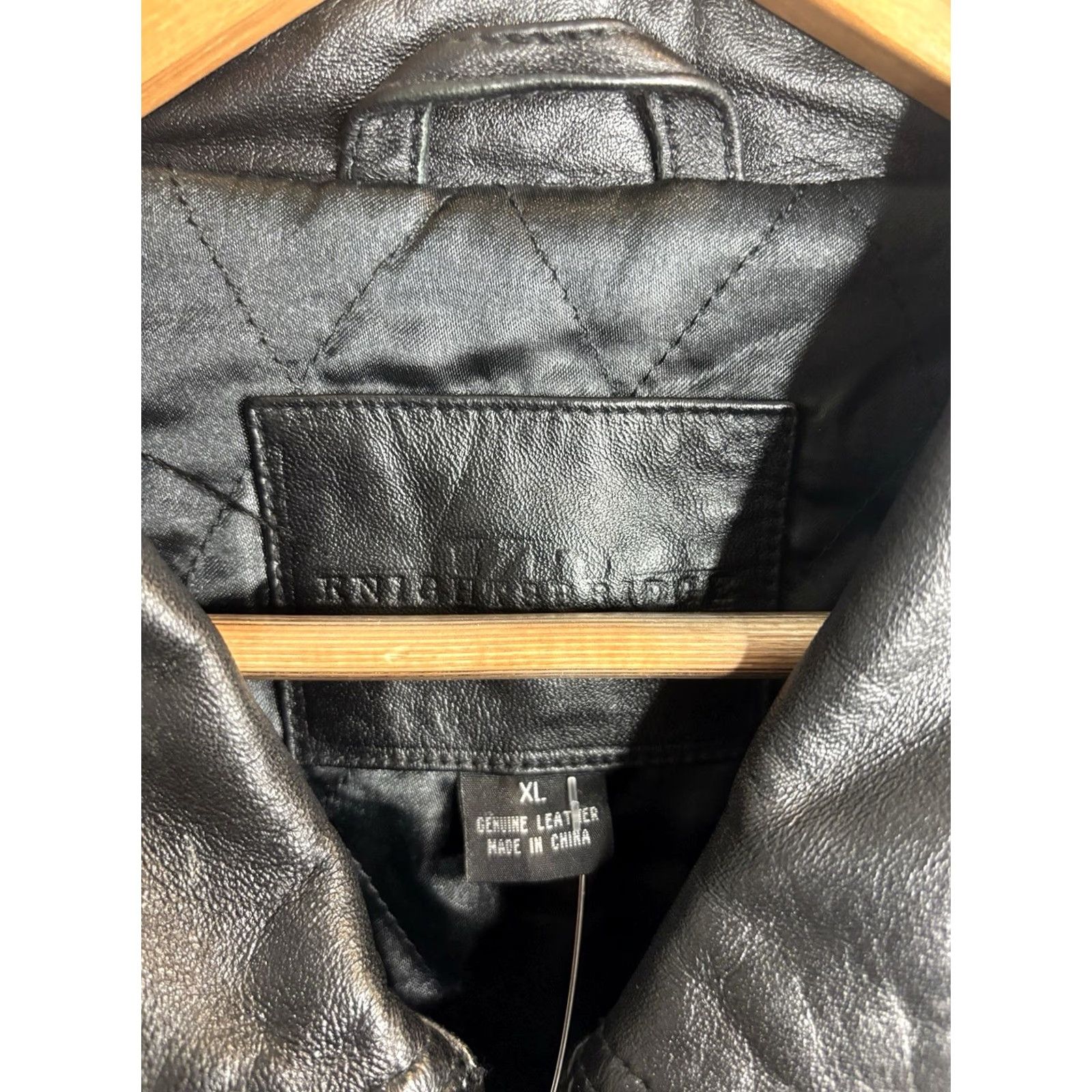 Vintage Knightsbridge Men's Leather Jacket Quilted Interior XL Black Biker Coat, Zip Closure, Casual Riding Winter Fall Spring, Genuine Leather, 8/10 Size US XL / EU 56 / 4 - 4 Thumbnail