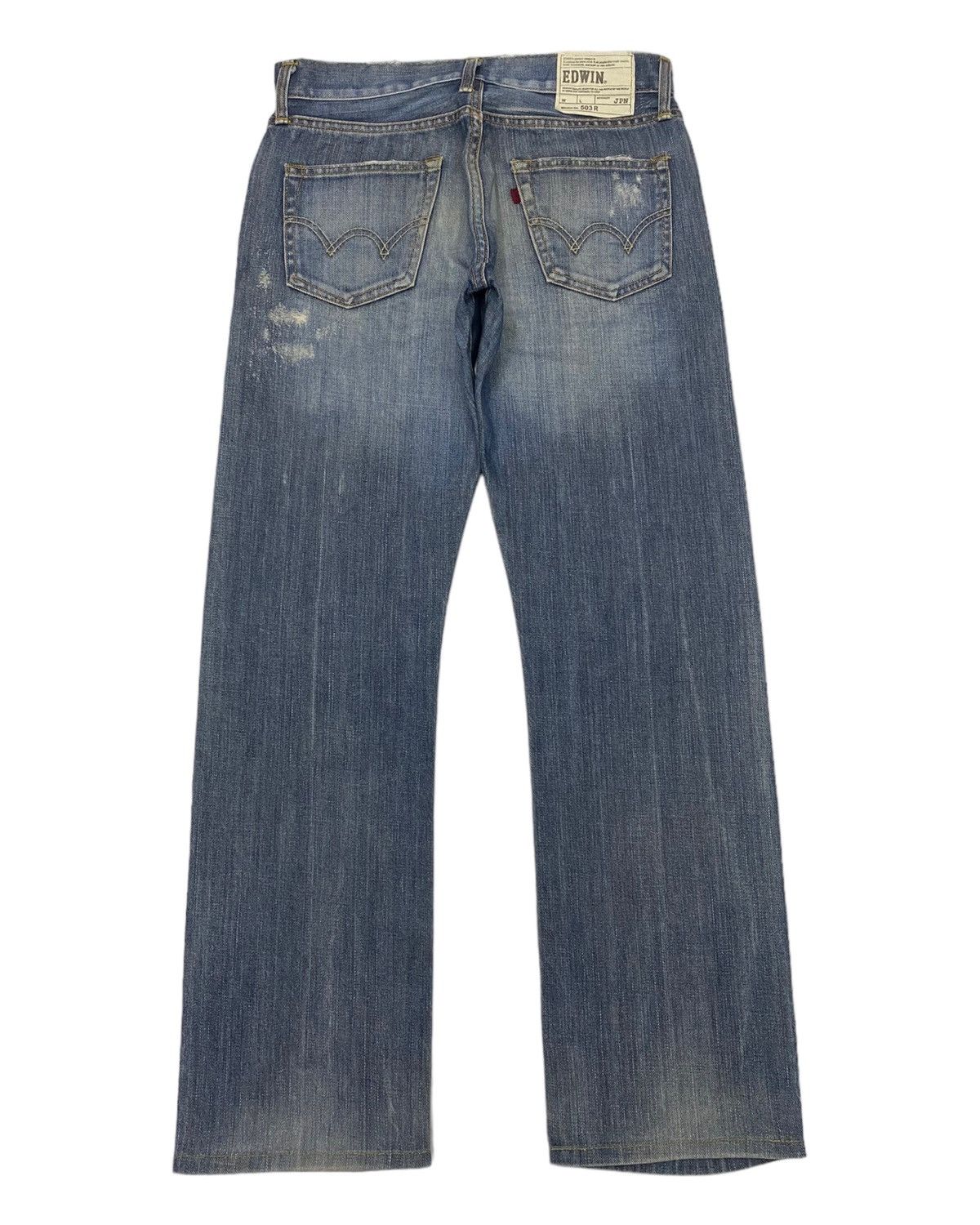 Hysteric Glamour EDWIN 503R JAPAN DISTRESSED DENIM JEANS Size US 30 / EU 46 - 2 Thumbnail