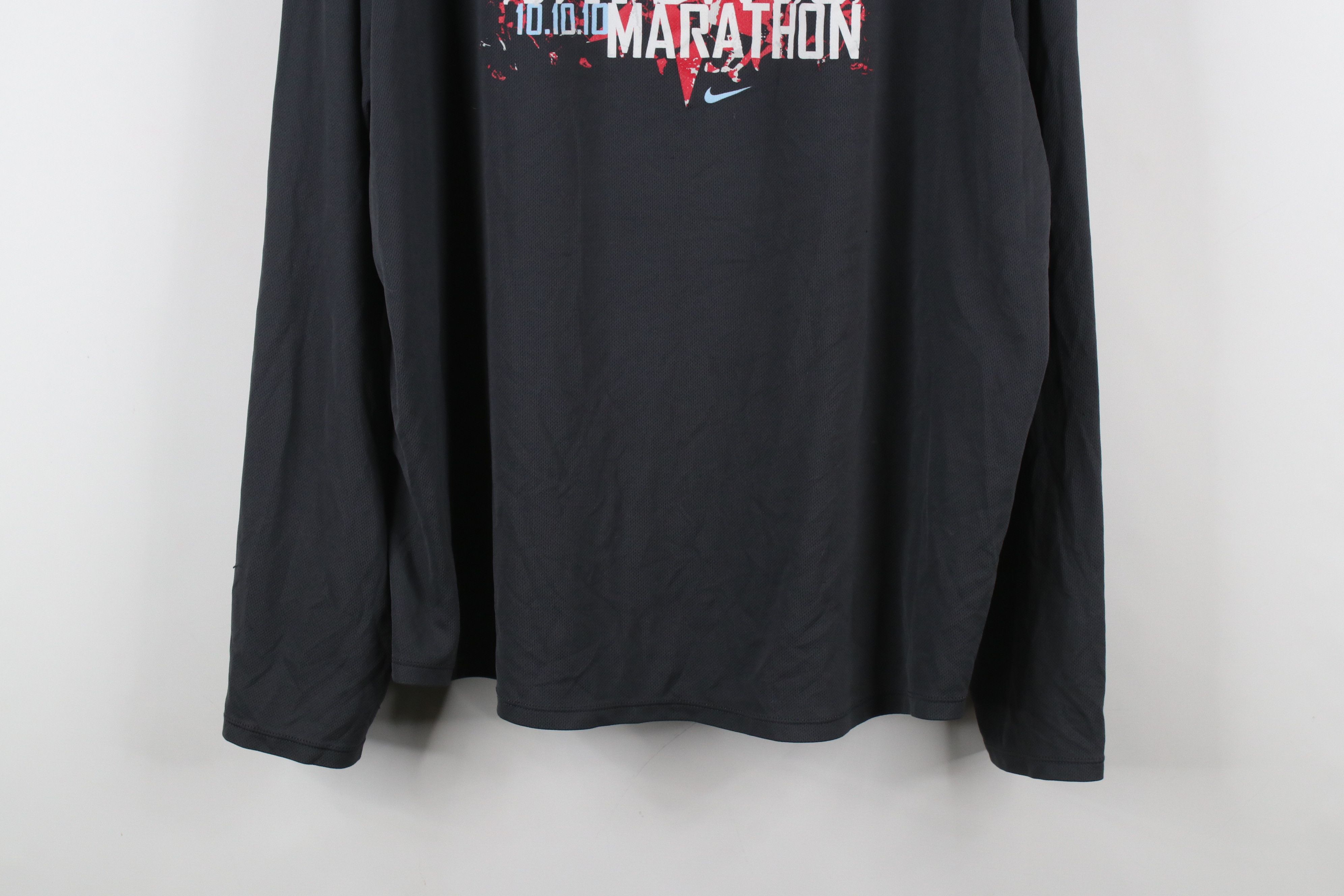 Nike × Vintage Vintage Y2K Nike Chicago Marathon Long Sleeve T-Shirt Gray Size US XXL / EU 58 / 5 - 3 Thumbnail