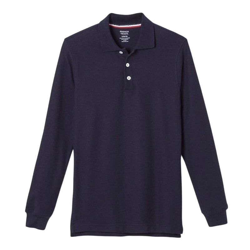 Other French Toast Navy Long Sleeve Uniform Co-Ed Pique Solo Shirt Size US XL / EU 56 / 4 - 1 Thumbnail