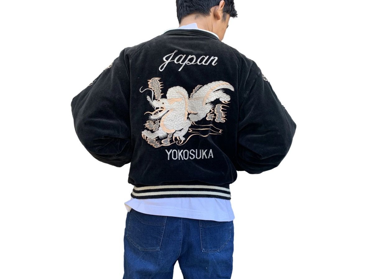 Vintage sukajan jacket art howaito ryu (white dragon) tag by JAKE Size US L / EU 52-54 / 3 - 6 Thumbnail