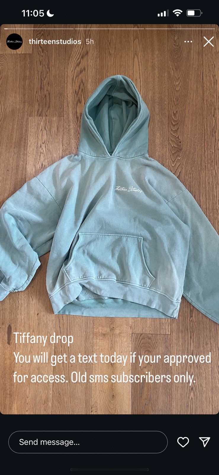 Thirteen studios Thirteen Studios Tiffany Sunfaded Hoodie (XL 