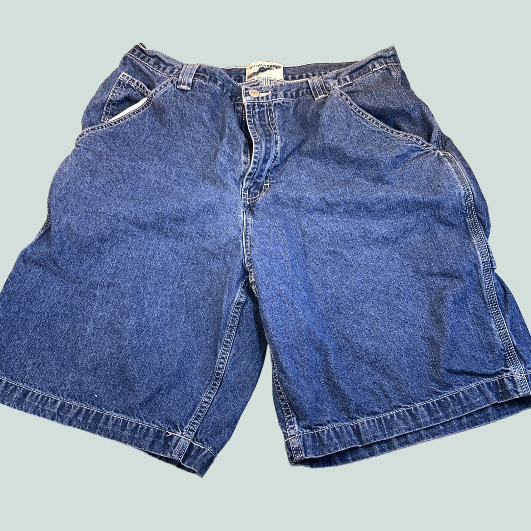 American Eagle Outfitters VINTAGE American Eagle Outfitters Dungarees Carpenter Shorts Men 34 Blue 90s Jeans Boys? Size US 34 / EU 50 - 1 Thumbnail