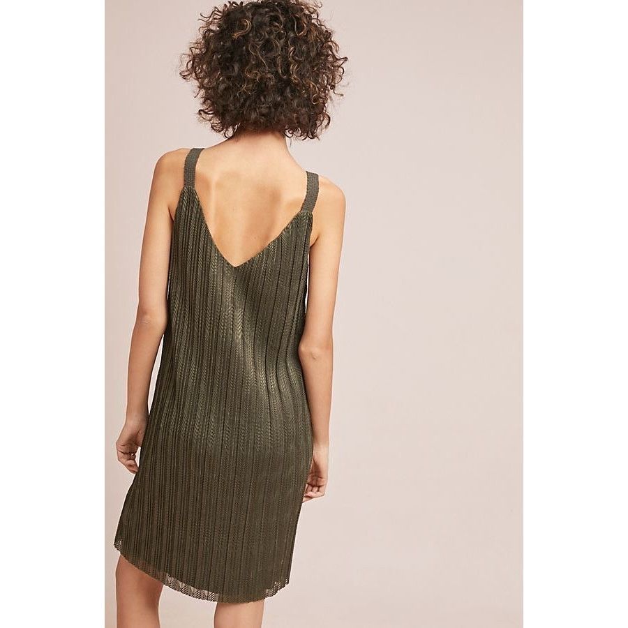 Anthropologie Anthropologie Meadow Rue | Moss Prespa Pleated Dress | 14 Size XL / US 12-14 / IT 48-50 - 2 Thumbnail