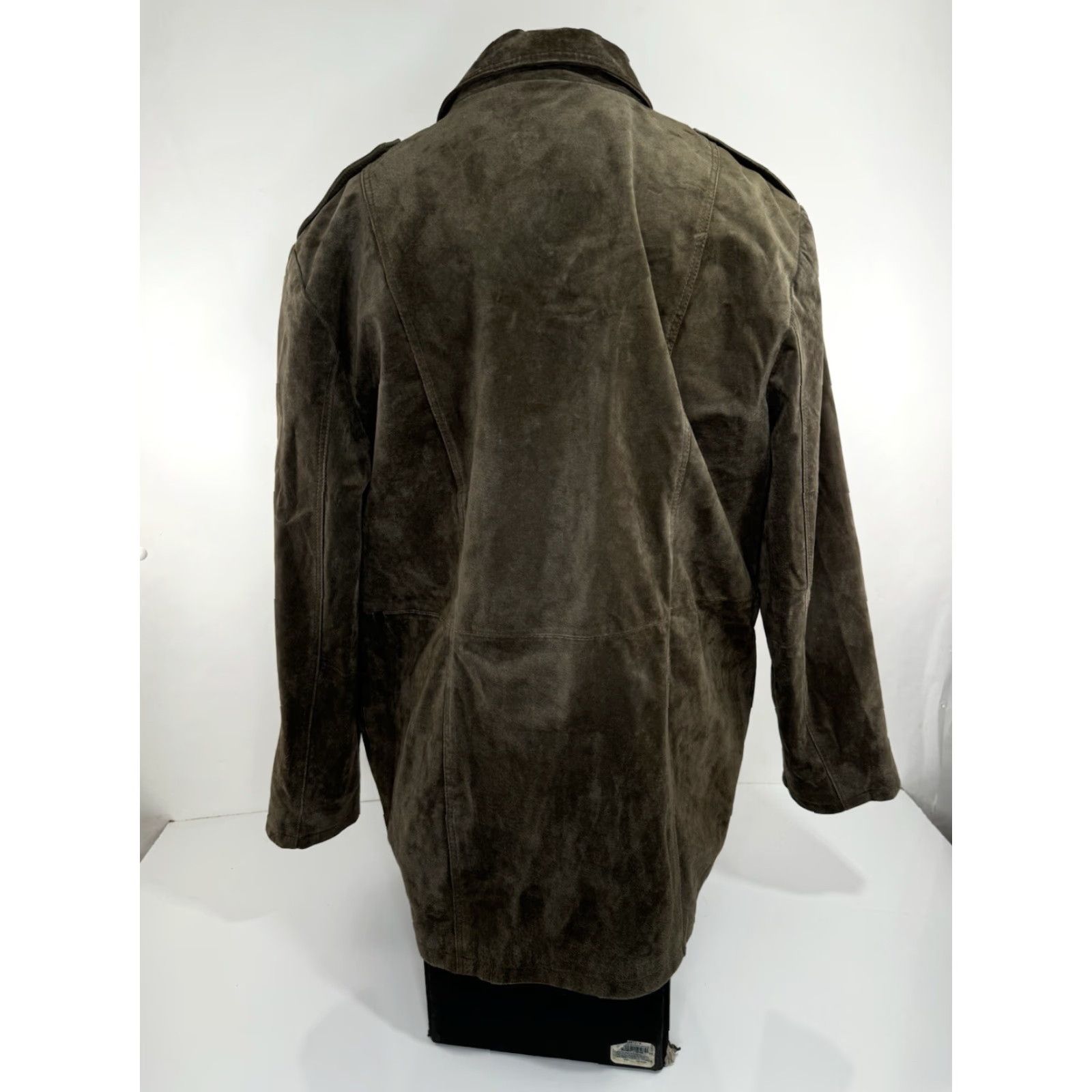 Vintage REED SUEDE LEATHER Mens L Jacket Ranch Safari Field Photographer Greenish Grayish Brown Size US L / EU 52-54 / 3 - 4 Thumbnail