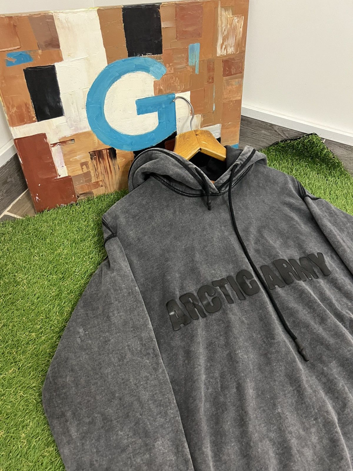 Japanese Brand Arctic Army Faded Big Logo Hoodie Made In Portugal Size US S / EU 44-46 / 1 - 2 Thumbnail