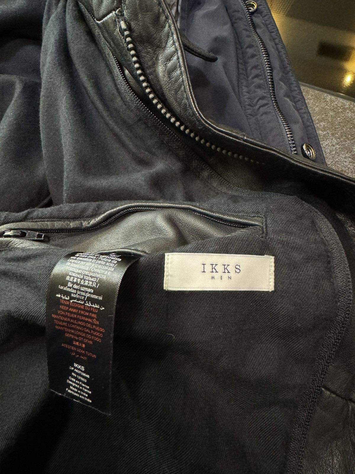 IKKS IKKS Leather Jacket Size US XL / EU 56 / 4 - 5 Thumbnail