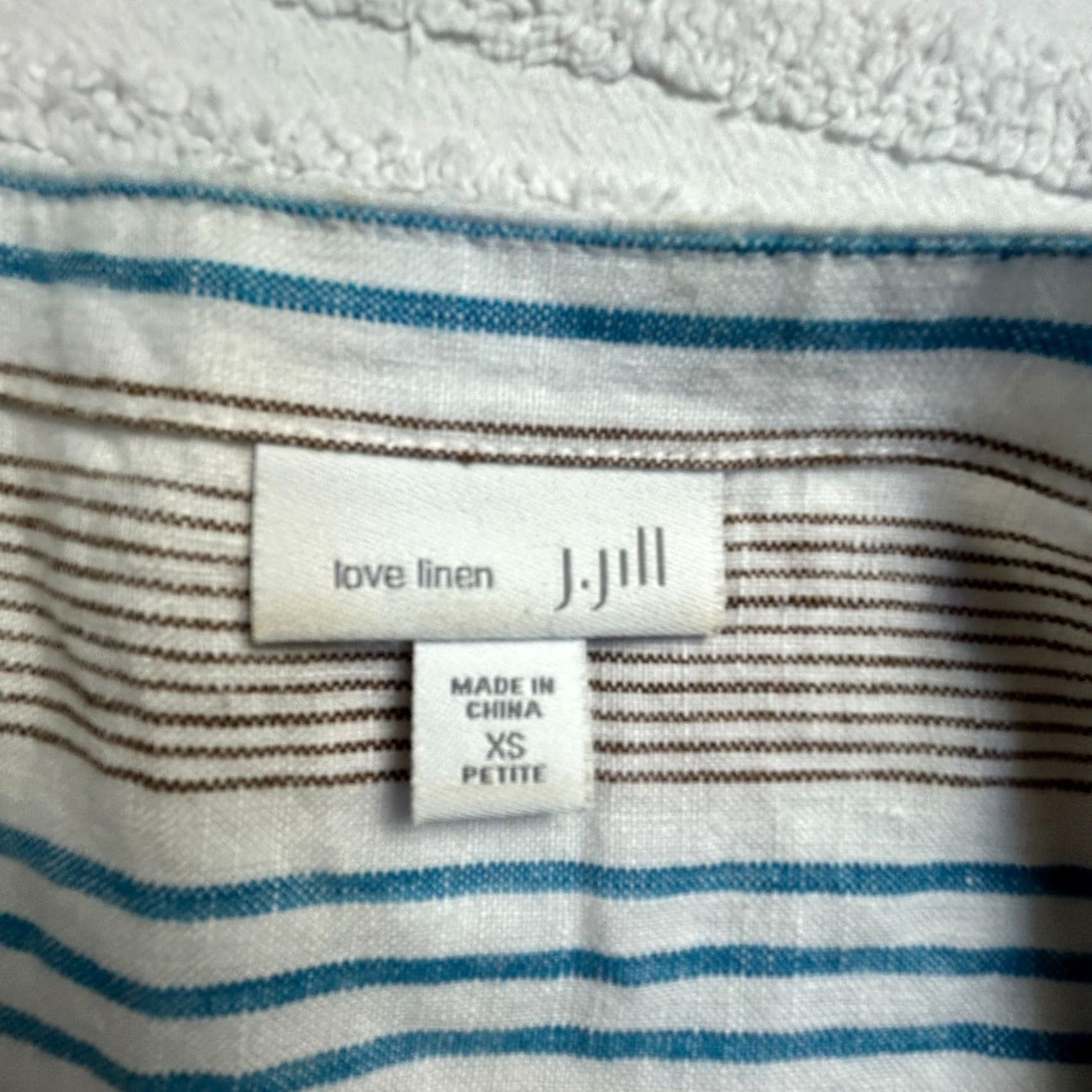 J. Jill J. Jill Love Linen Womens Shift Dress XS Petite Mini Multicolor Sleeveless Striped Casual Summer dress Size XS / US 0-2 / IT 36-38 - 3 Thumbnail