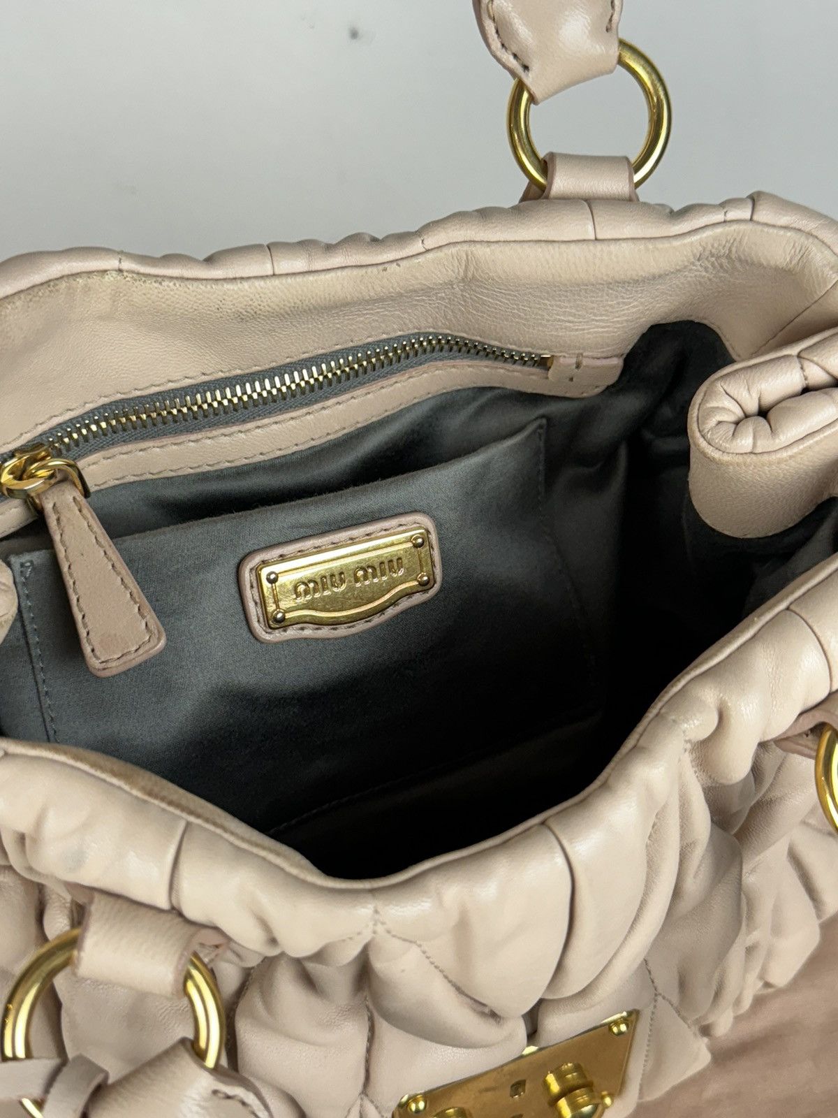 Leather × Miu Miu Leather bag Miu Miu y2k original casual luxury item Size ONE SIZE - 5 Thumbnail