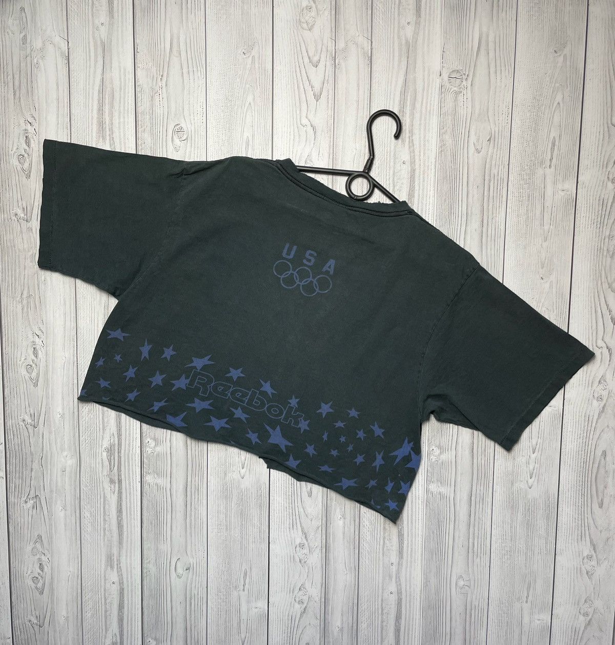 Reebok × Vintage Vintage Reebok USA Olympic Games Barcelona Crop Top Jersey Size L / US 10 / IT 46 - 8 Thumbnail