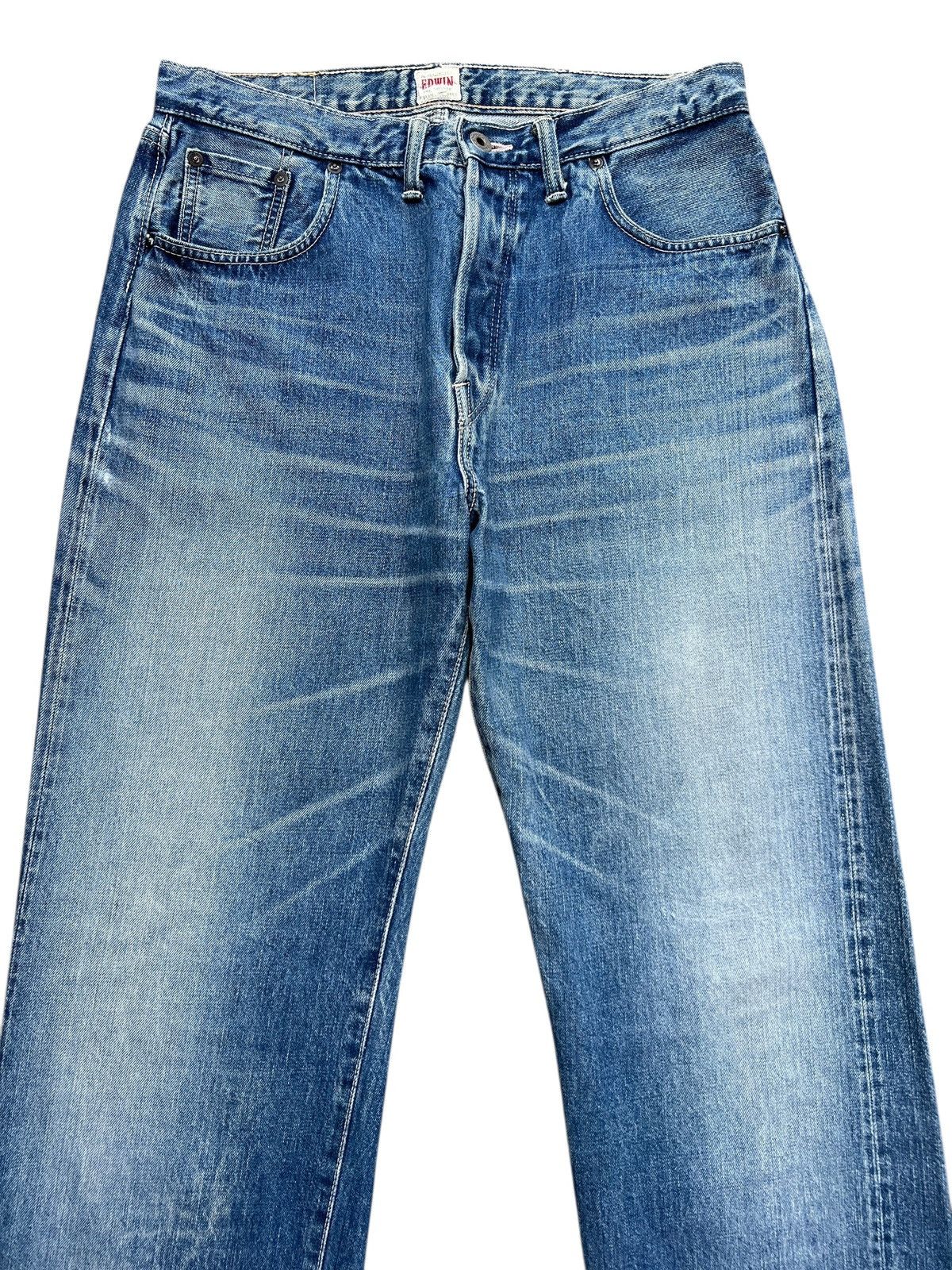 Edwin Vintage Edwin 505SR Selvedge Distressed Denim Jeans 32x34 Size US 32 / EU 48 - 4 Thumbnail