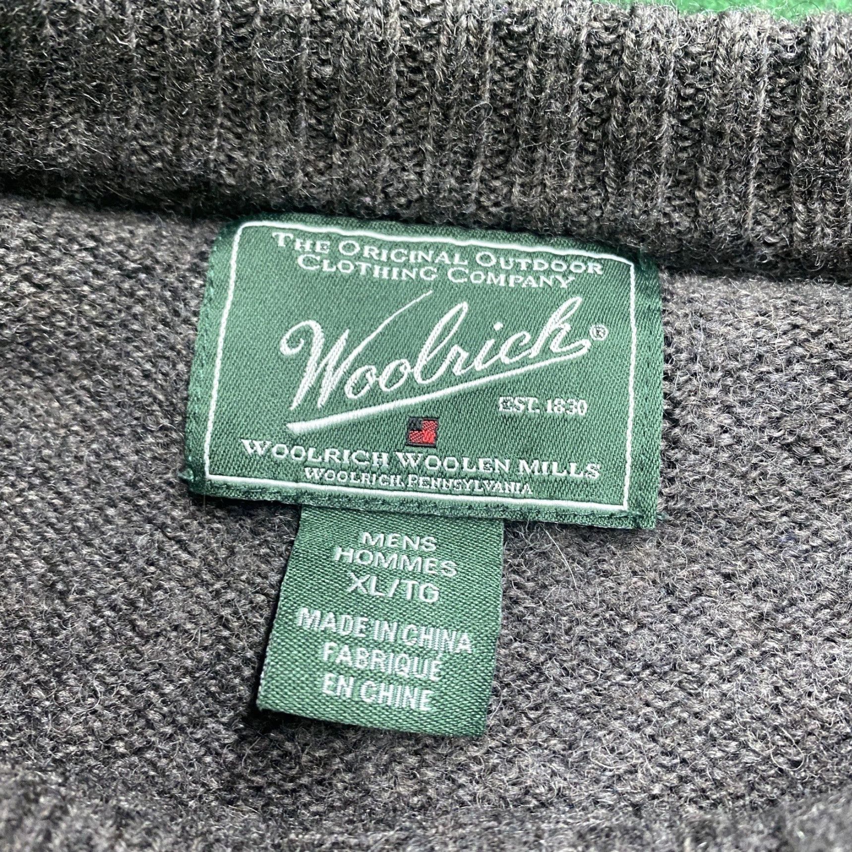 Vintage VINTAGE Woolrich Sweatshirt Mens XL Gray Wool 90S Graphic Print Crew Neck Pullover Size US XL / EU 56 / 4 - 4 Thumbnail