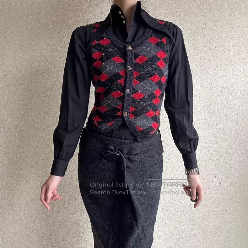 Vivienne Westwood Vivienne Westwood Plaid Vest Knit Cardigan Size M / US 6-8 / IT 42-44 - 1 Thumbnail
