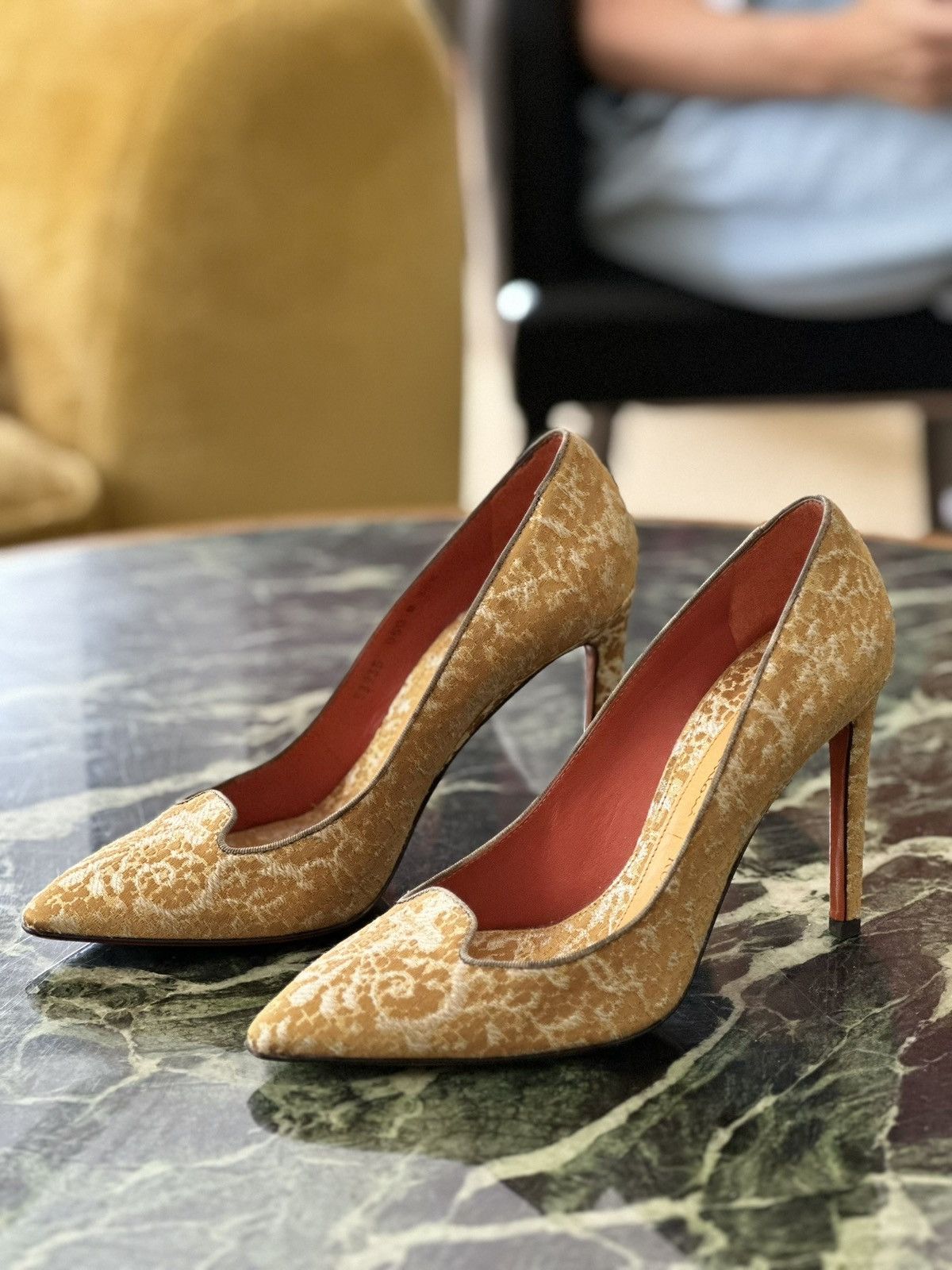 Santoni Santoni x Rubelli Heels Size US 7.5 / IT 37.5 - 3 Thumbnail