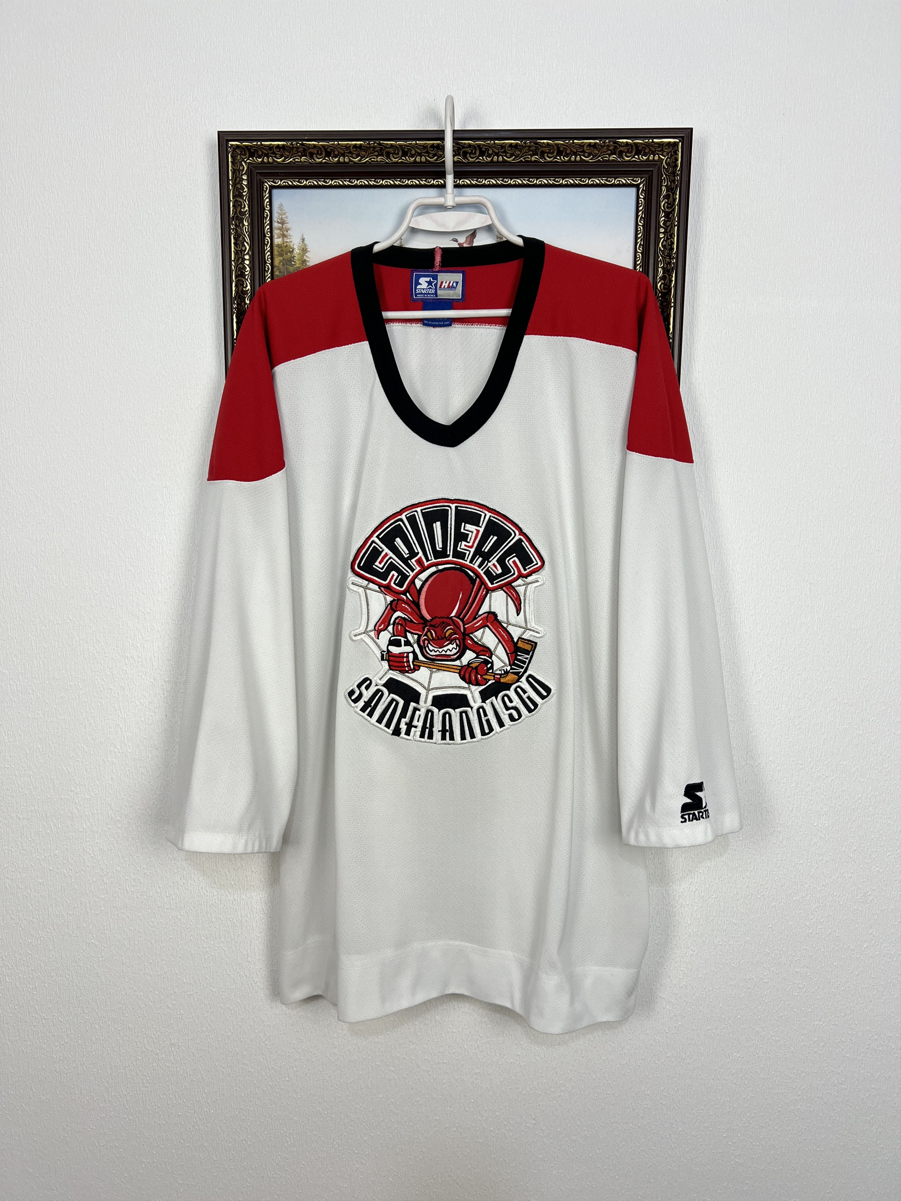 Starter Vintage 90's Starter San Francisco Spiders IHL Jersey Mens Size US XL / EU 56 / 4 - 1 Thumbnail