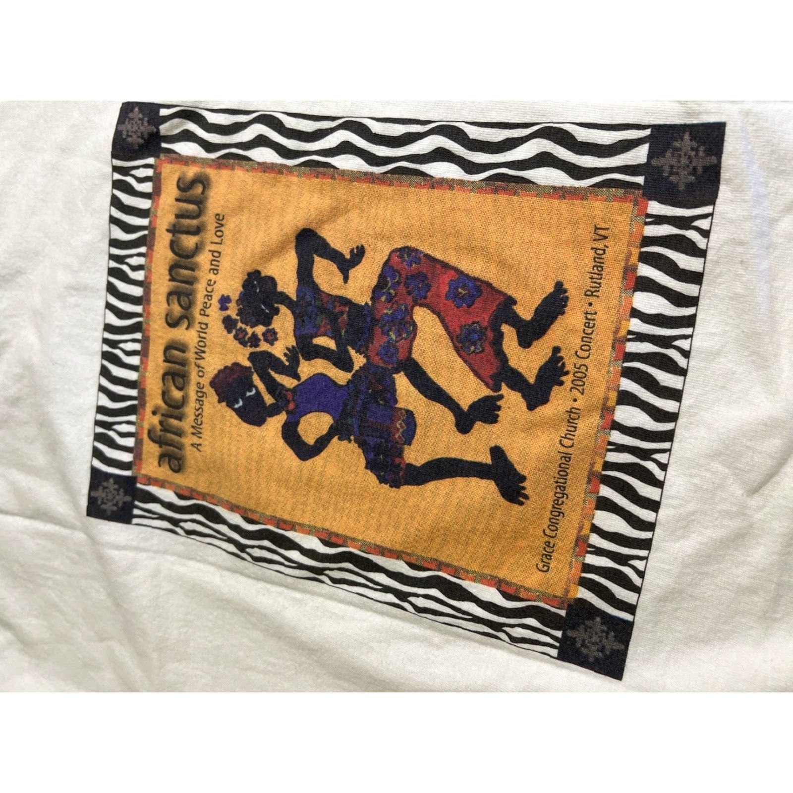 Anvil VINTAGE Anvil White T-Shirt African Tribal Solid Crew Neck Short Sleeve L Men Large Size US L / EU 52-54 / 3 - 5 Thumbnail